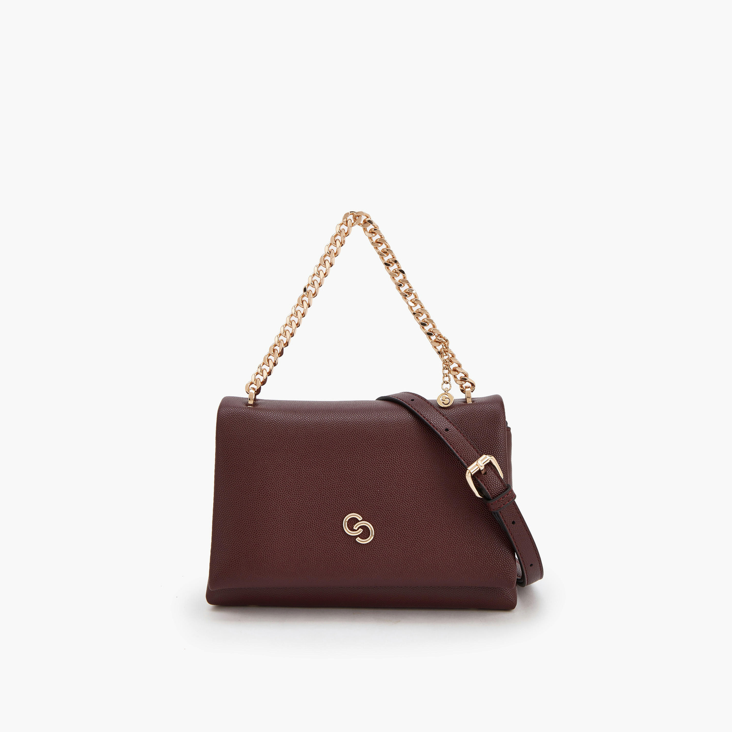 شنطة كروس بودي بحزام قابل للفصل وتزيينات سلسلة من سيليست-women-bagsandwallets-handbags-image-1