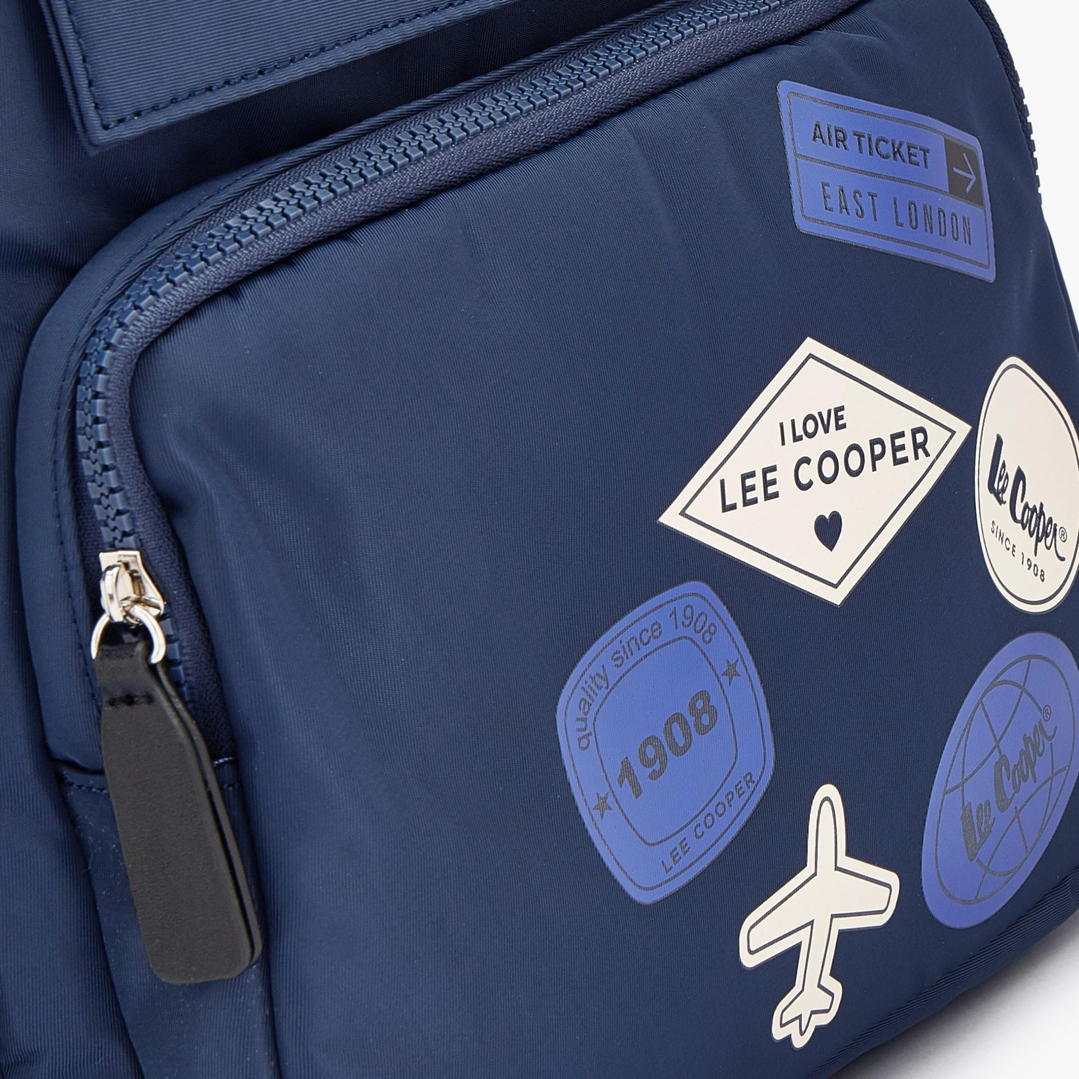 Lee Cooper Logo Print Backpack with Padded Straps-women-bagsandwallets-backpacks-image-4
