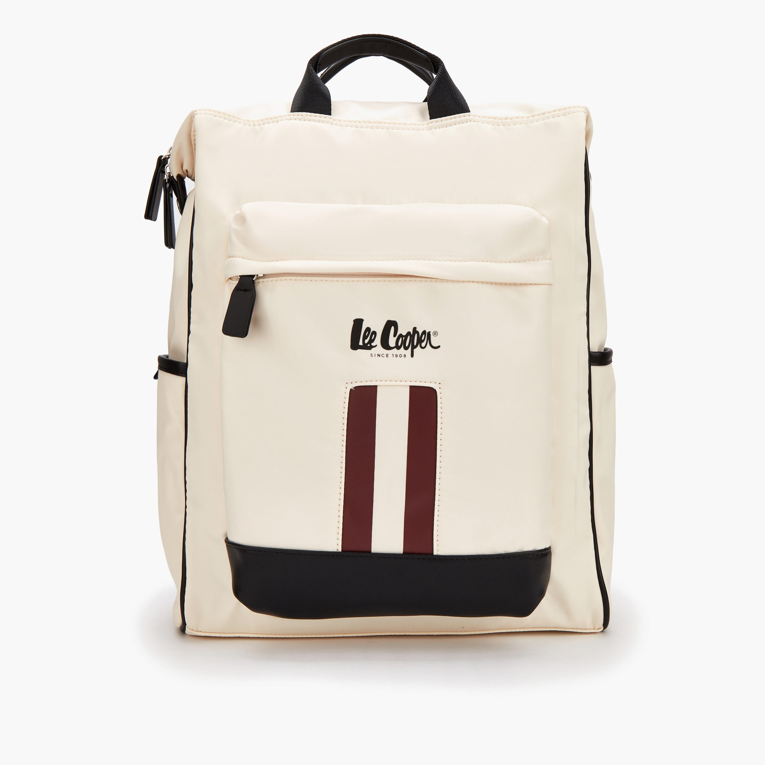 Lee Cooper Panelled Backpack with Adjustable Shoulder Straps-women-bagsandwallets-backpacks-image-1