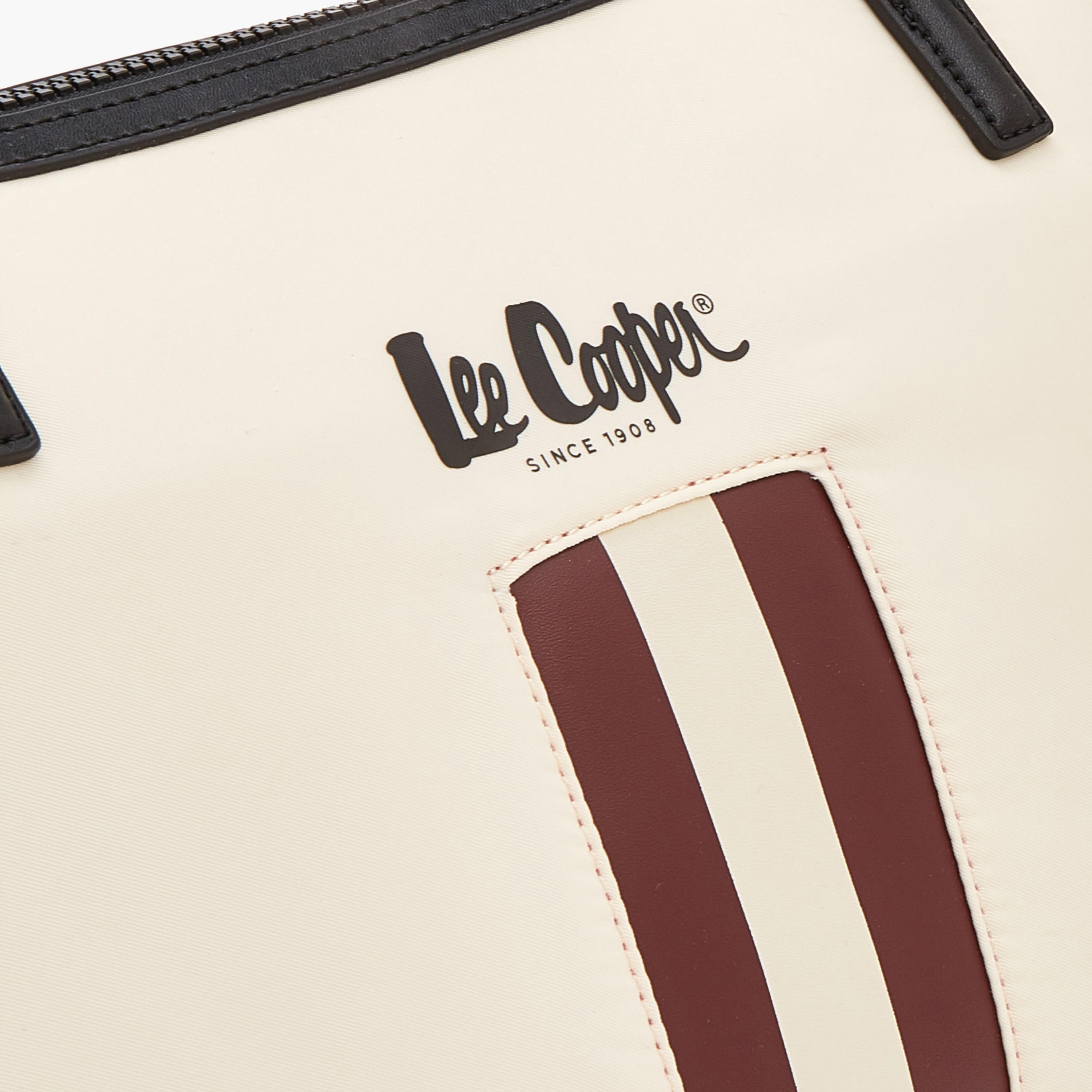 Lee Cooper Logo Print Tote Bag with Double Handle-women-bagsandwallets-handbags-image-5