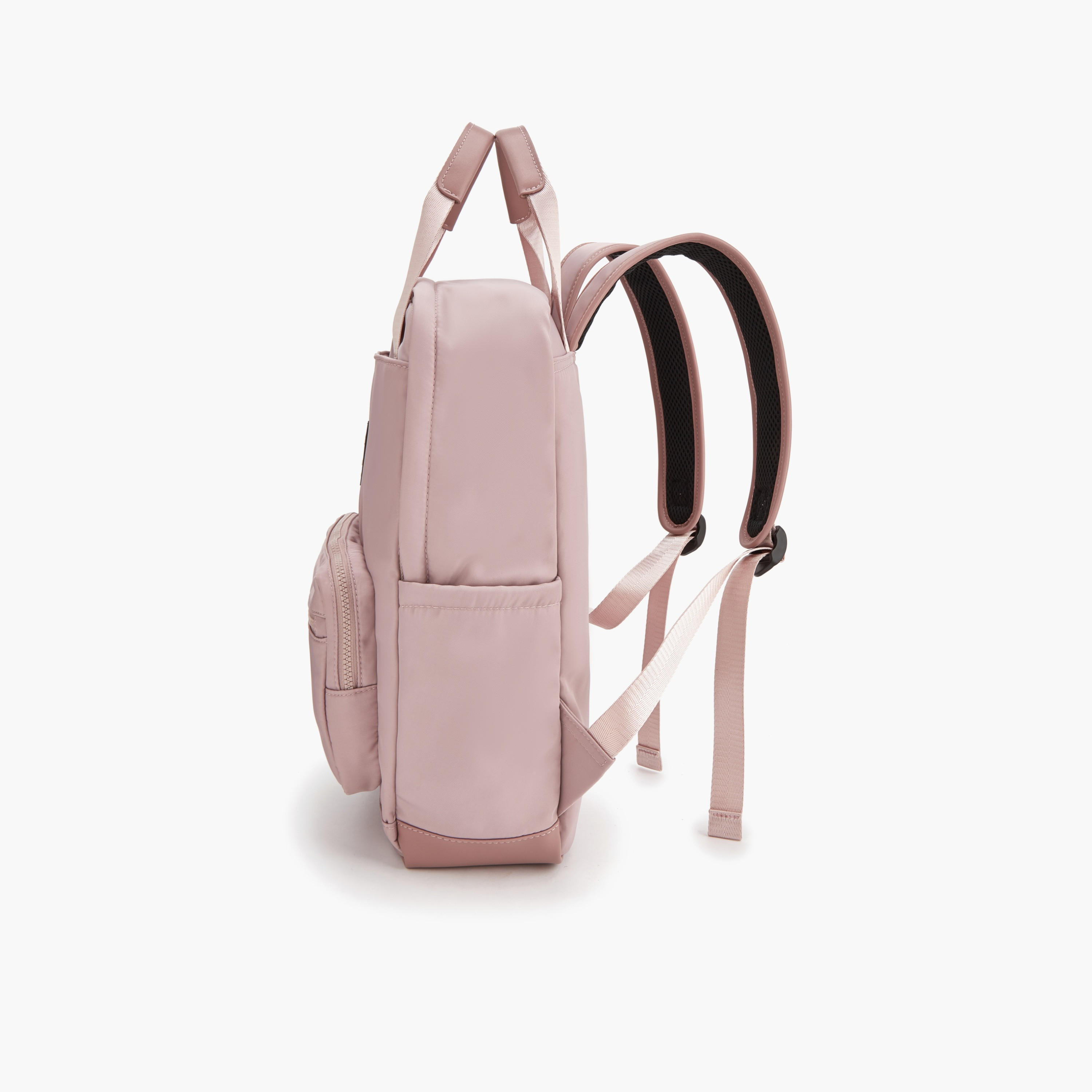 Lee Cooper Solid Backpack with Zip Closure and Adjustable Strap - 34x12x40 cm-women-bagsandwallets-backpacks-image-2
