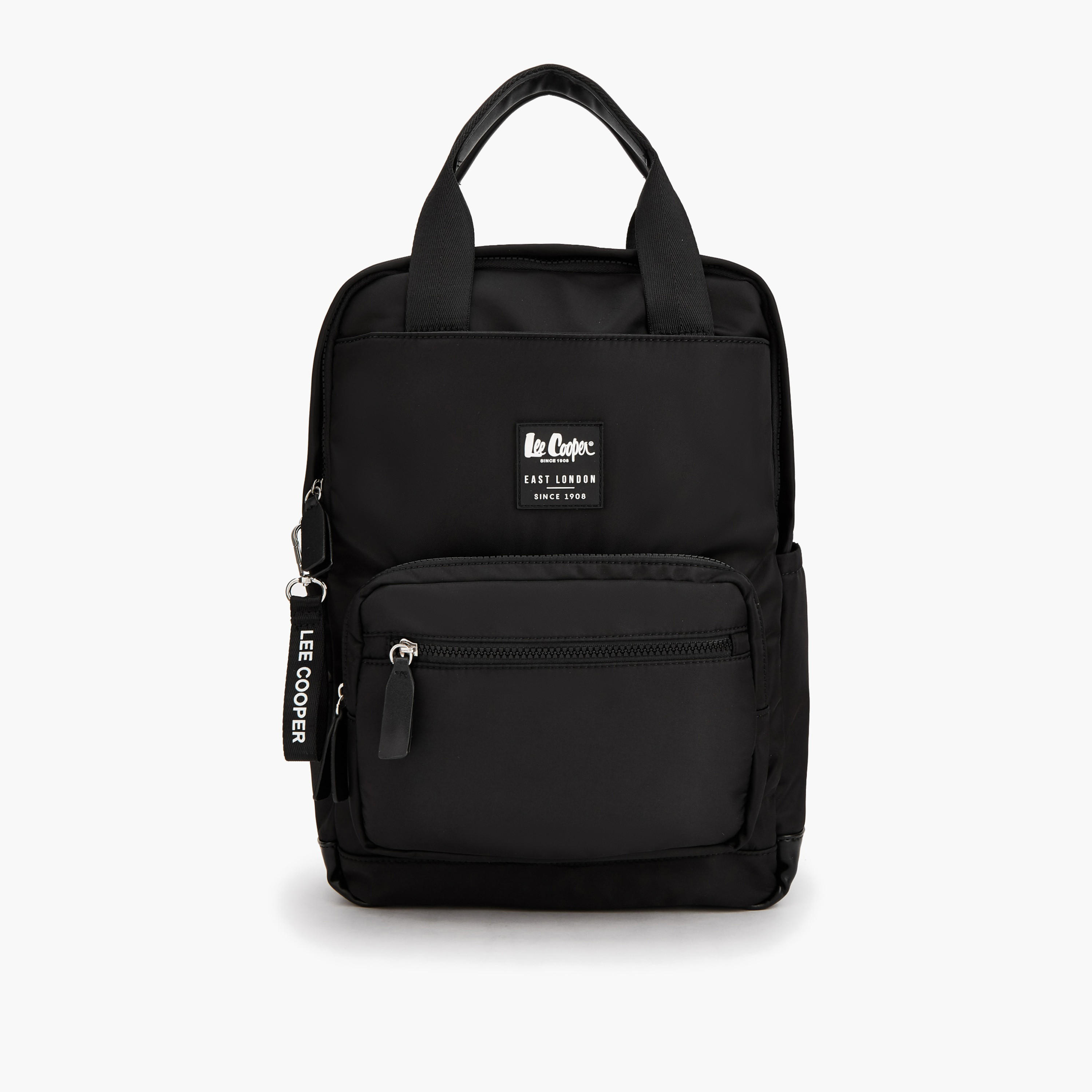 Lee Cooper Solid Backpack with Zip Closure and Adjustable Strap - 34x12x40 cm-women-bagsandwallets-backpacks-image-1
