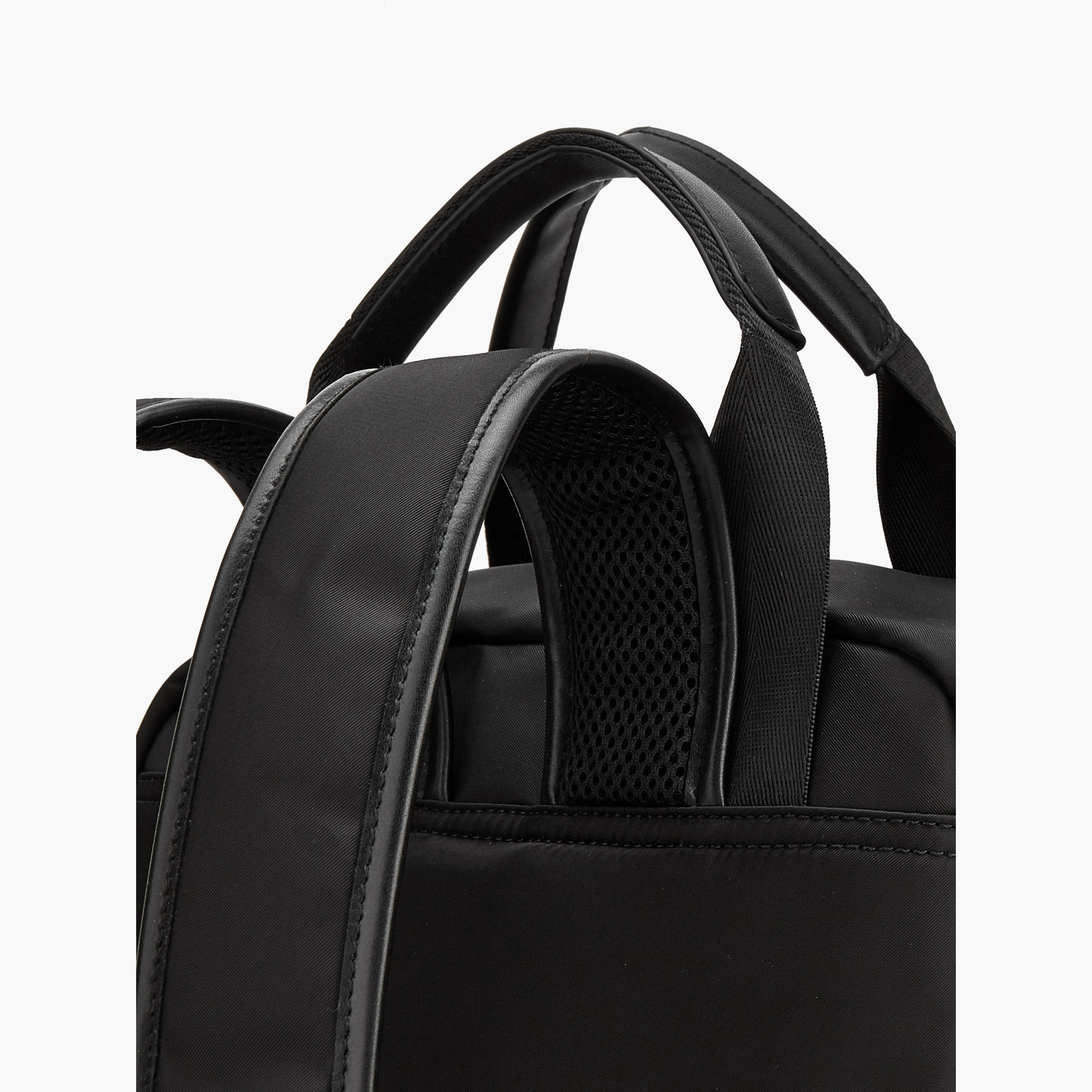 Lee Cooper Solid Backpack with Zip Closure and Adjustable Strap - 34x12x40 cm-women-bagsandwallets-backpacks-image-6