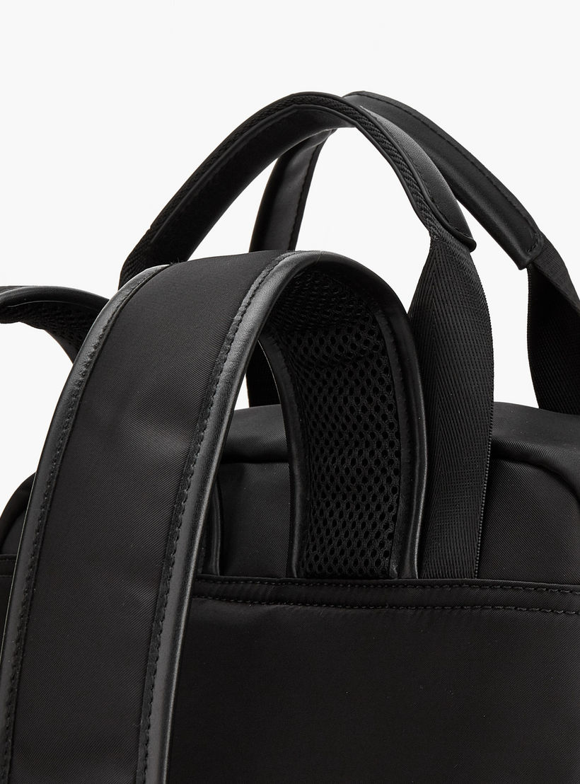 Lee Cooper Solid Backpack with Zip Closure and Adjustable Strap - 34x12x40 cm-women-bagsandwallets-backpacks-image-6