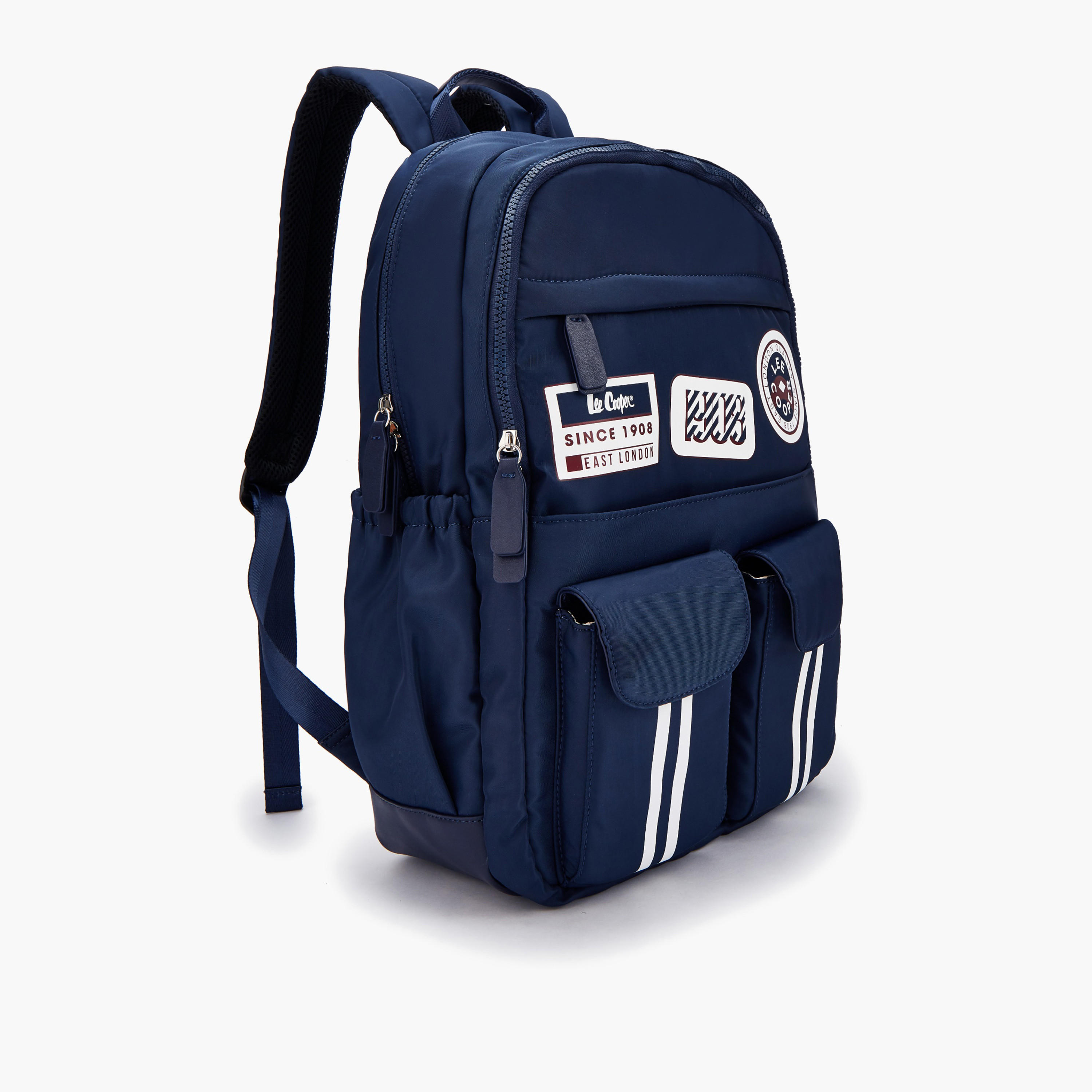 Lee Cooper Logo Print Backpack with Padded Shoulder Straps-women-bagsandwallets-backpacks-image-3