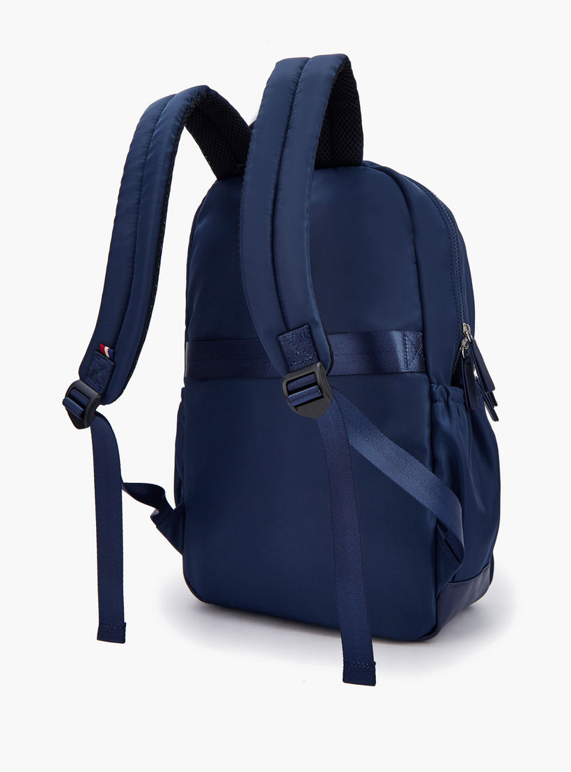 Lee Cooper Logo Print Backpack with Padded Shoulder Straps-women-bagsandwallets-backpacks-image-5