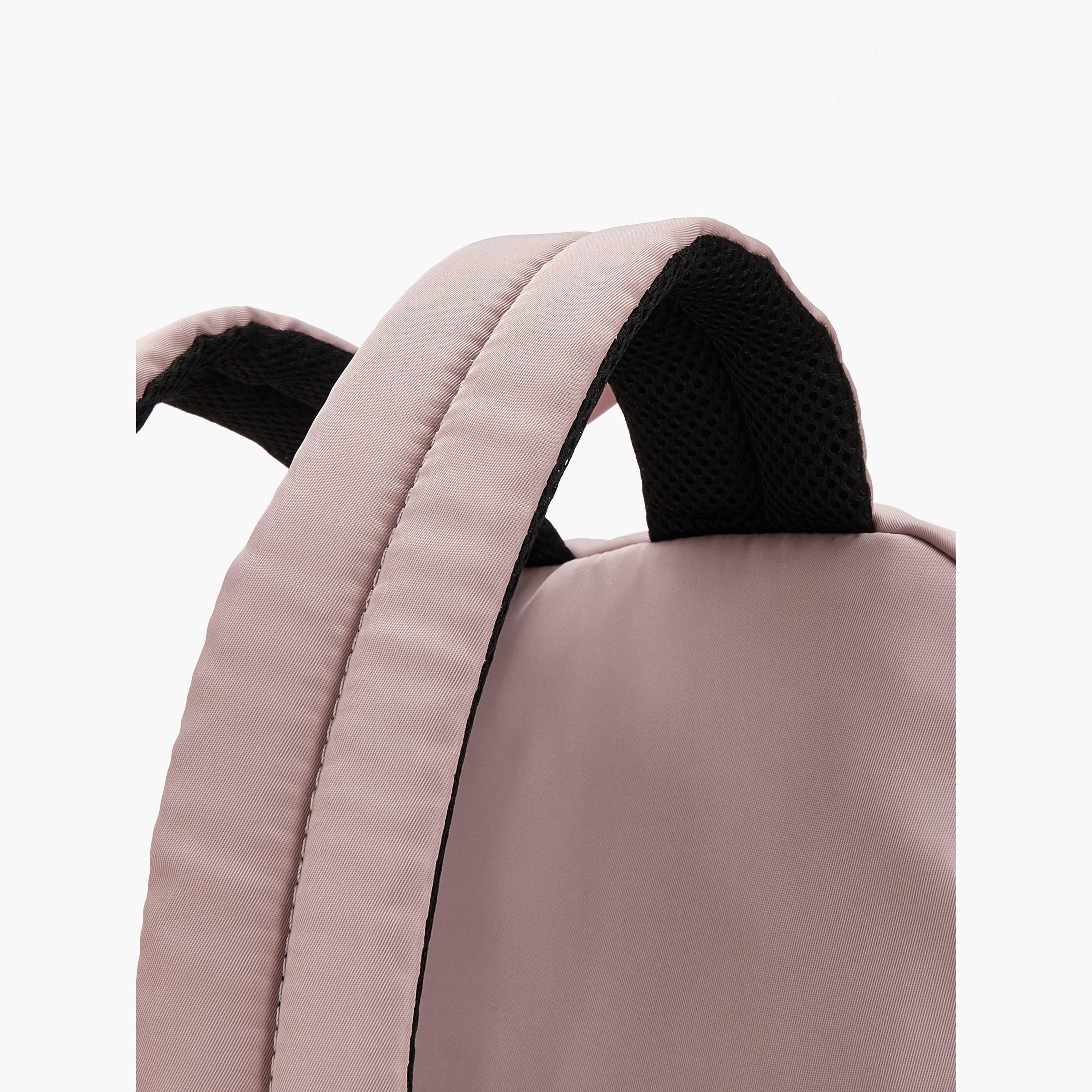 Lee Cooper Logo Print Backpack with Padded Shoulder Straps-women-bagsandwallets-backpacks-image-6