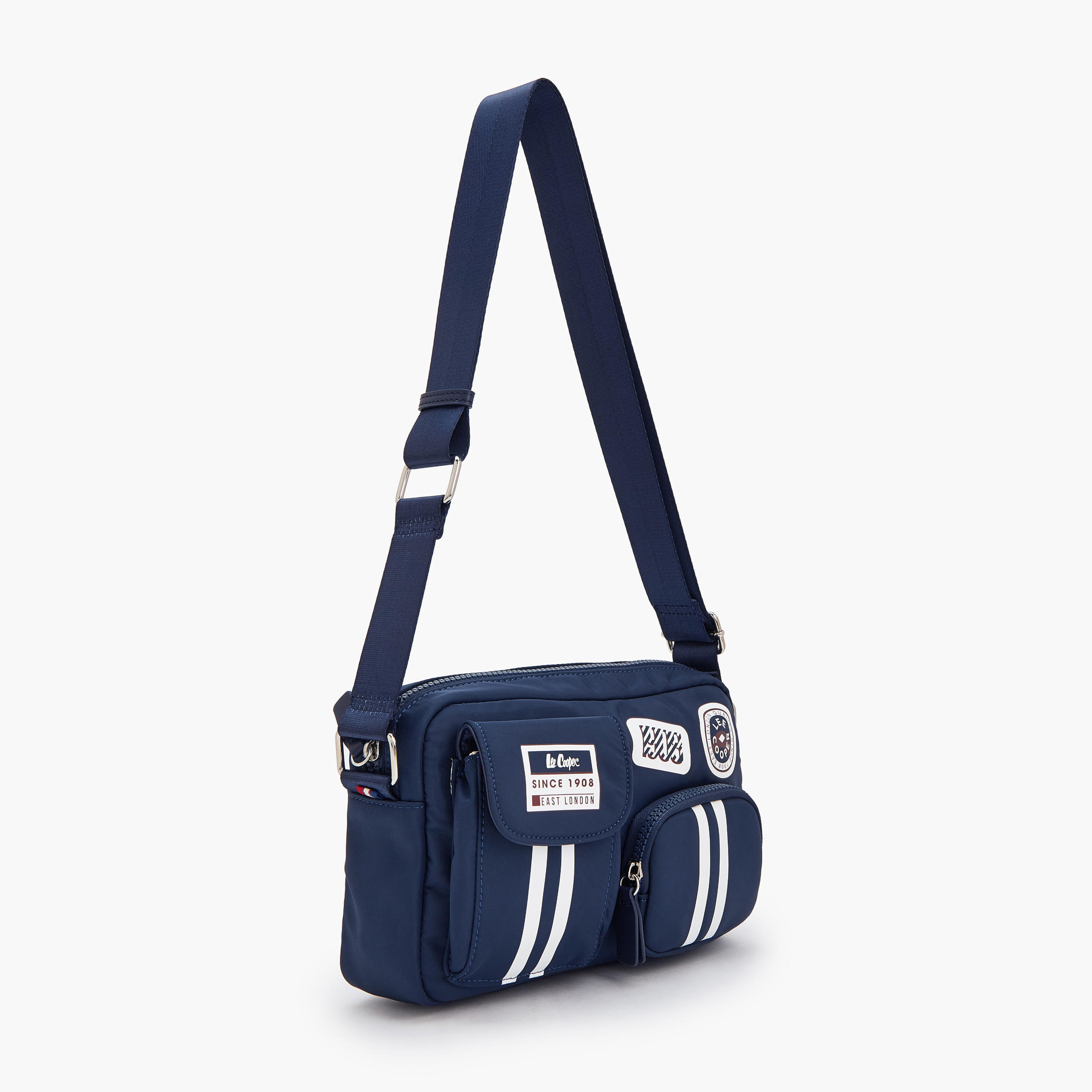 Lee Cooper Logo Applique Crossbody Bag with Adjustable Strap-women-bagsandwallets-handbags-image-3