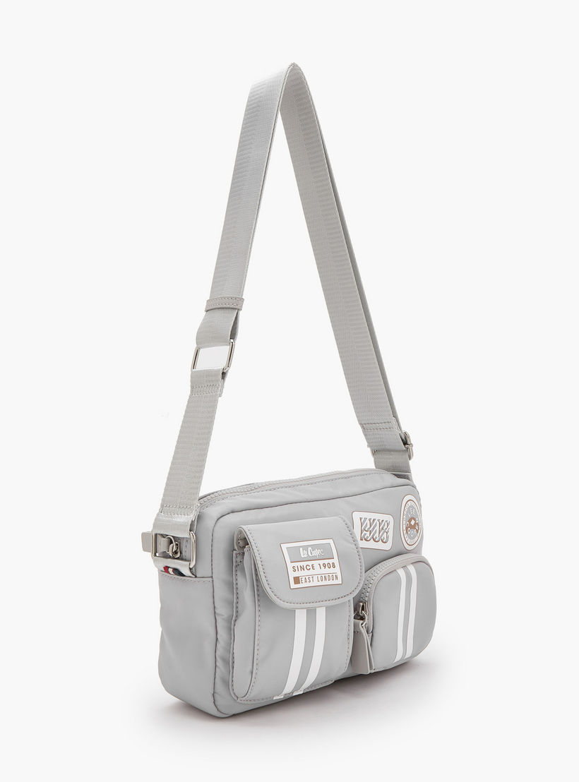 Lee Cooper Logo Applique Crossbody Bag with Adjustable Strap-women-bagsandwallets-handbags-image-3
