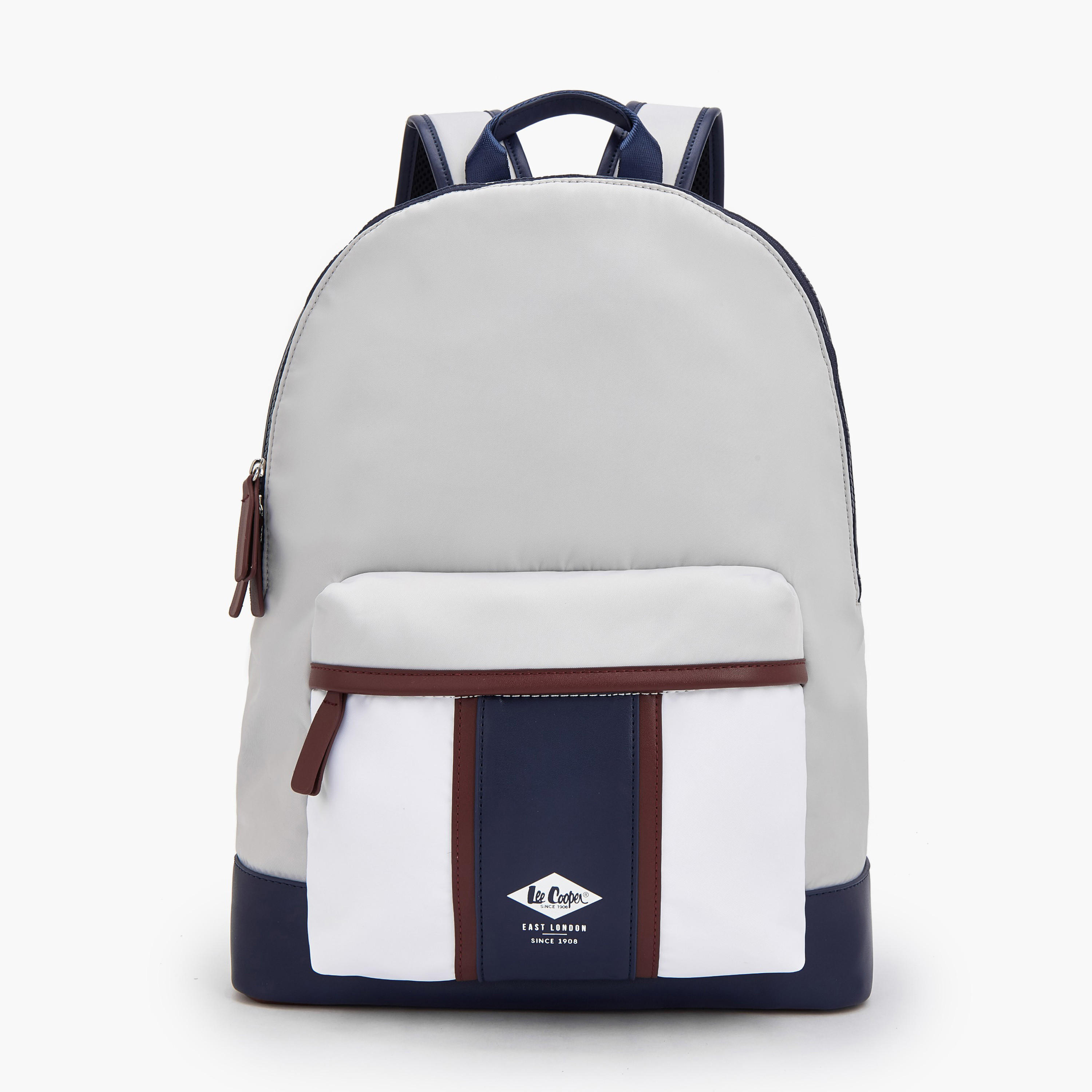 Lee Cooper Colorblock Print Backpack with Padded Straps-women-bagsandwallets-backpacks-image-1