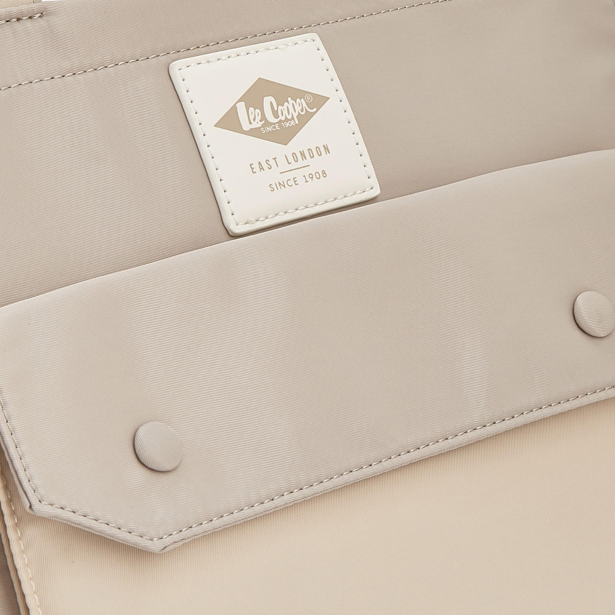 Lee Cooper Solid Tote Bag with Zip Closure-women-bagsandwallets-handbags-image-4