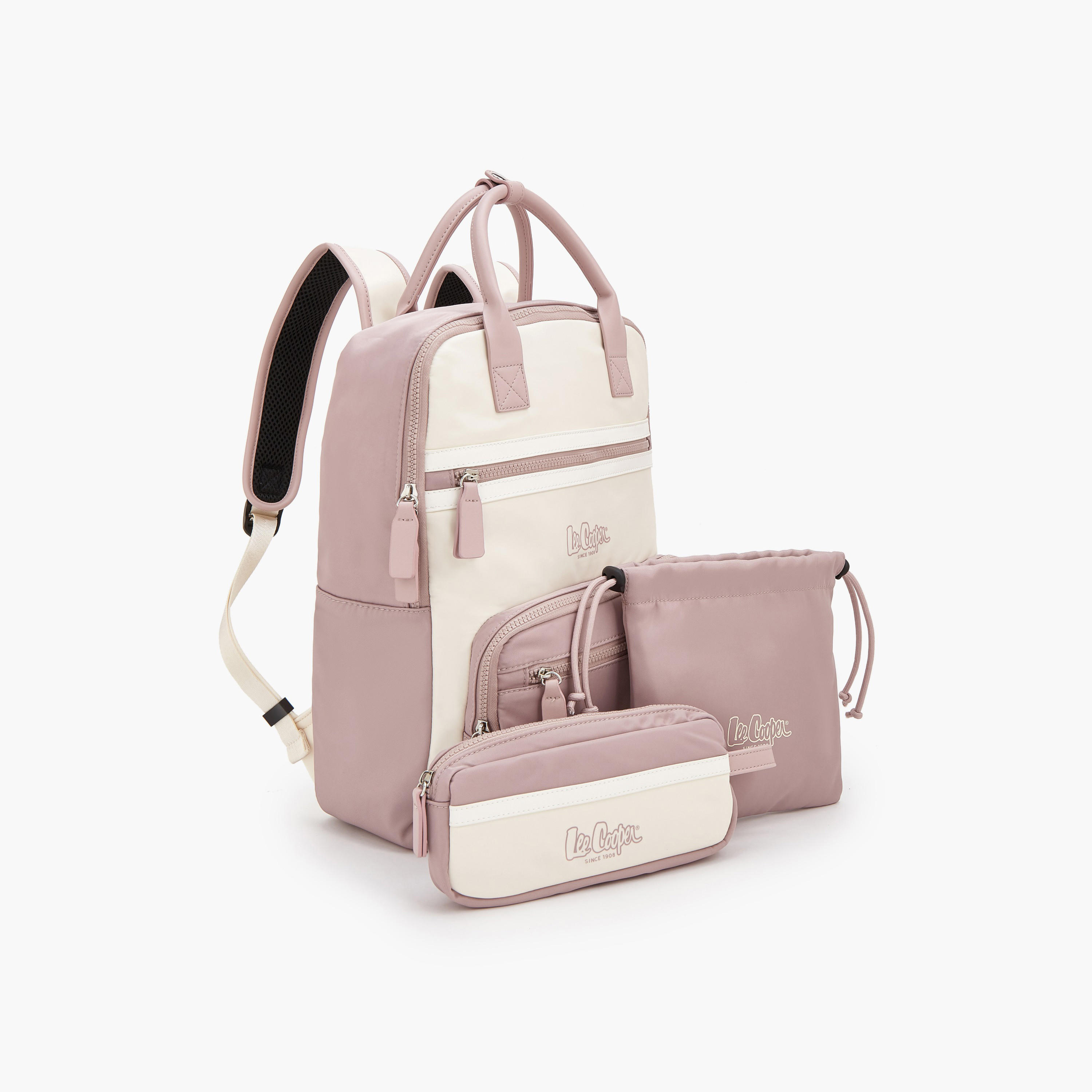 Lee Cooper Colourblock Backpack with Pencil Pouch-women-bagsandwallets-backpacks-image-6