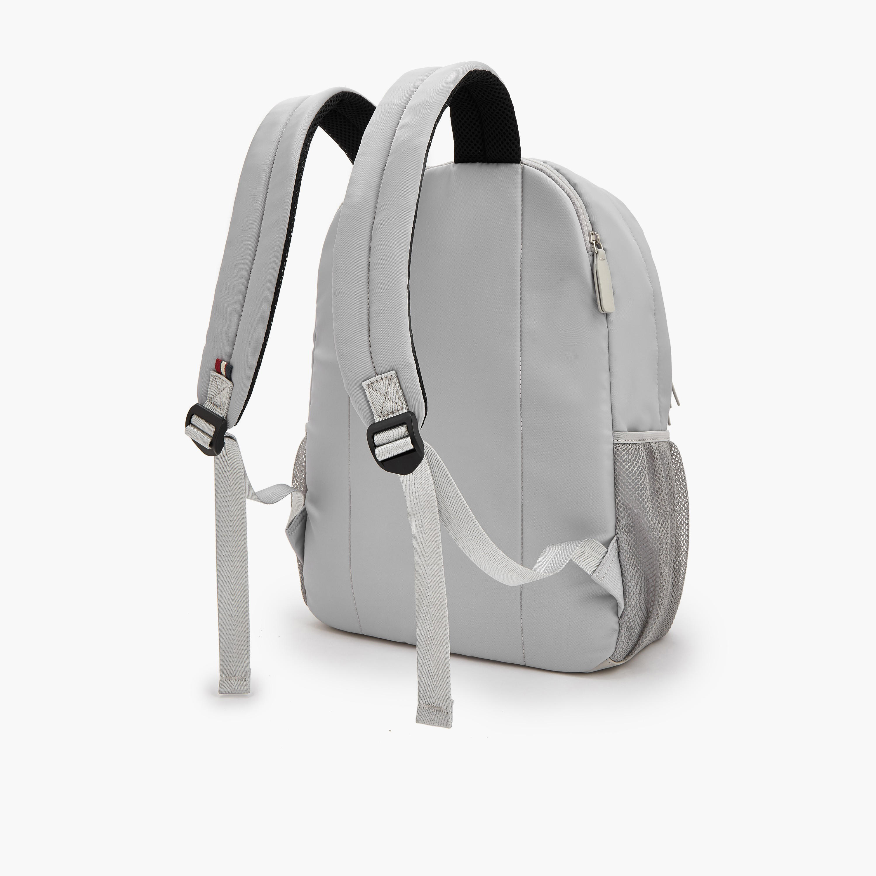 Lee Cooper Logo Print Backpack with Mesh Pocket-women-bagsandwallets-backpacks-image-5