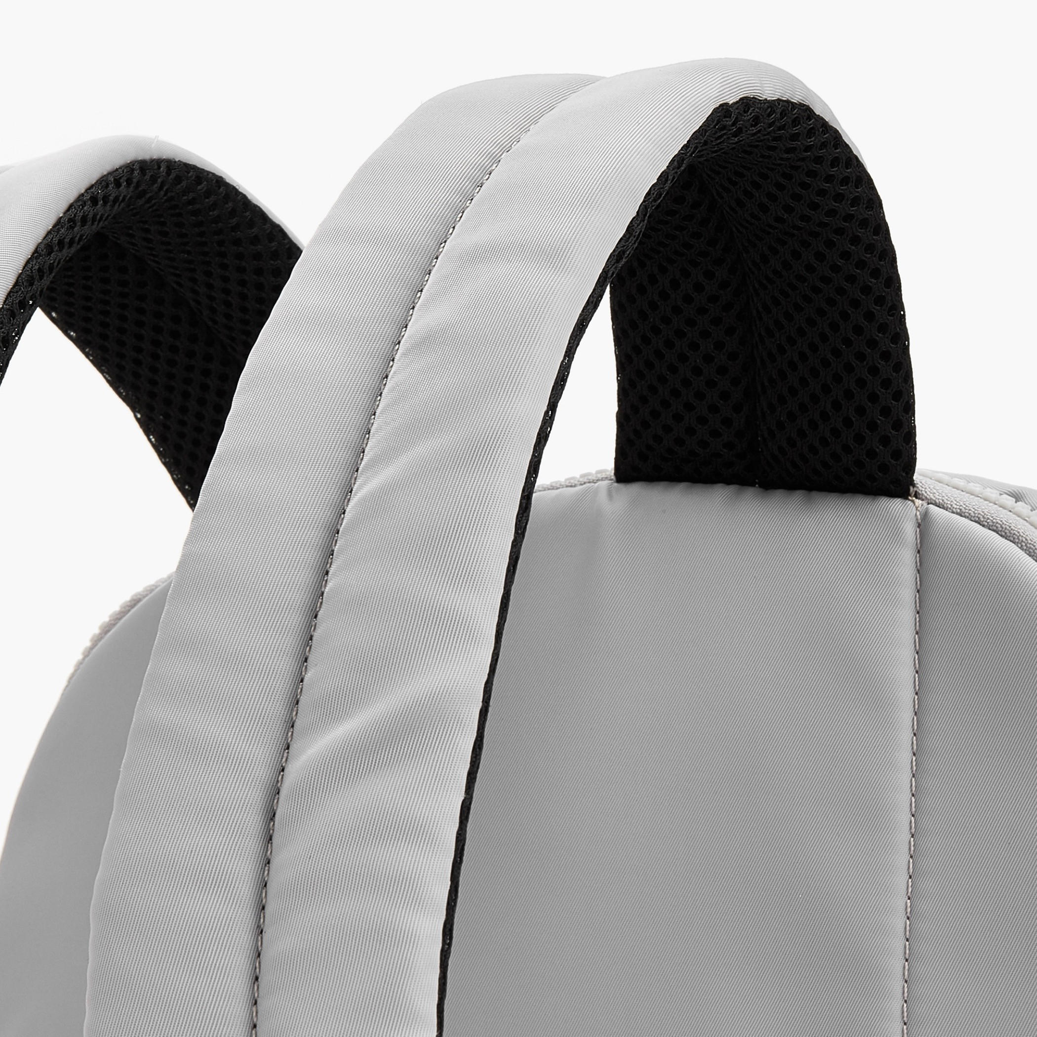 Lee Cooper Logo Print Backpack with Mesh Pocket-women-bagsandwallets-backpacks-image-6