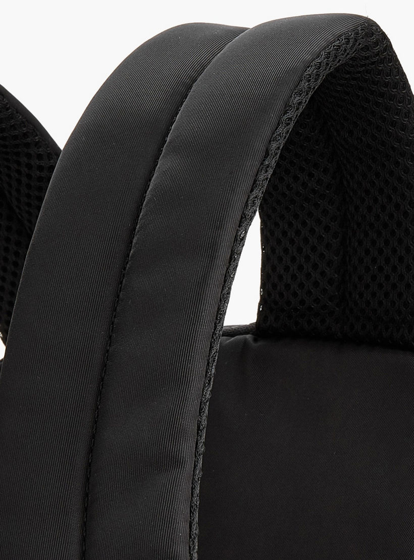 Lee Cooper Logo Print Backpack with Mesh Pocket-women-bagsandwallets-backpacks-image-6