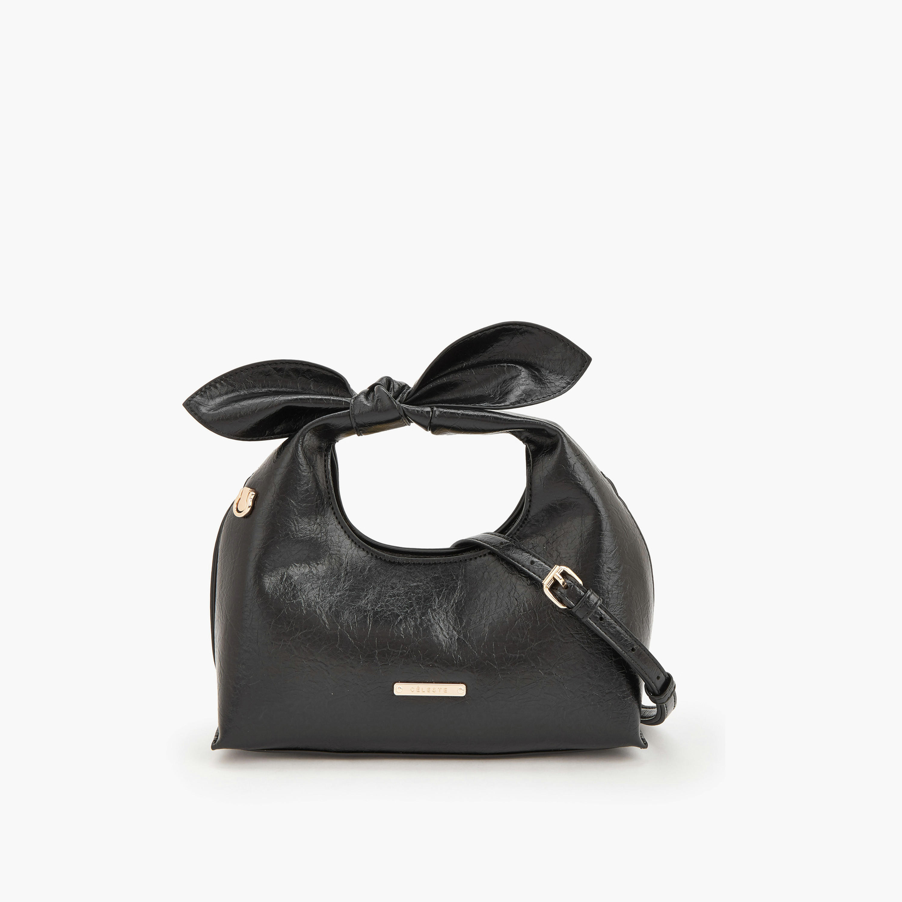 شنطة كروسبودي بتفاصيل فيونكة وبحزام قابل للفصل من سيليست-women-bagsandwallets-handbags-image-1