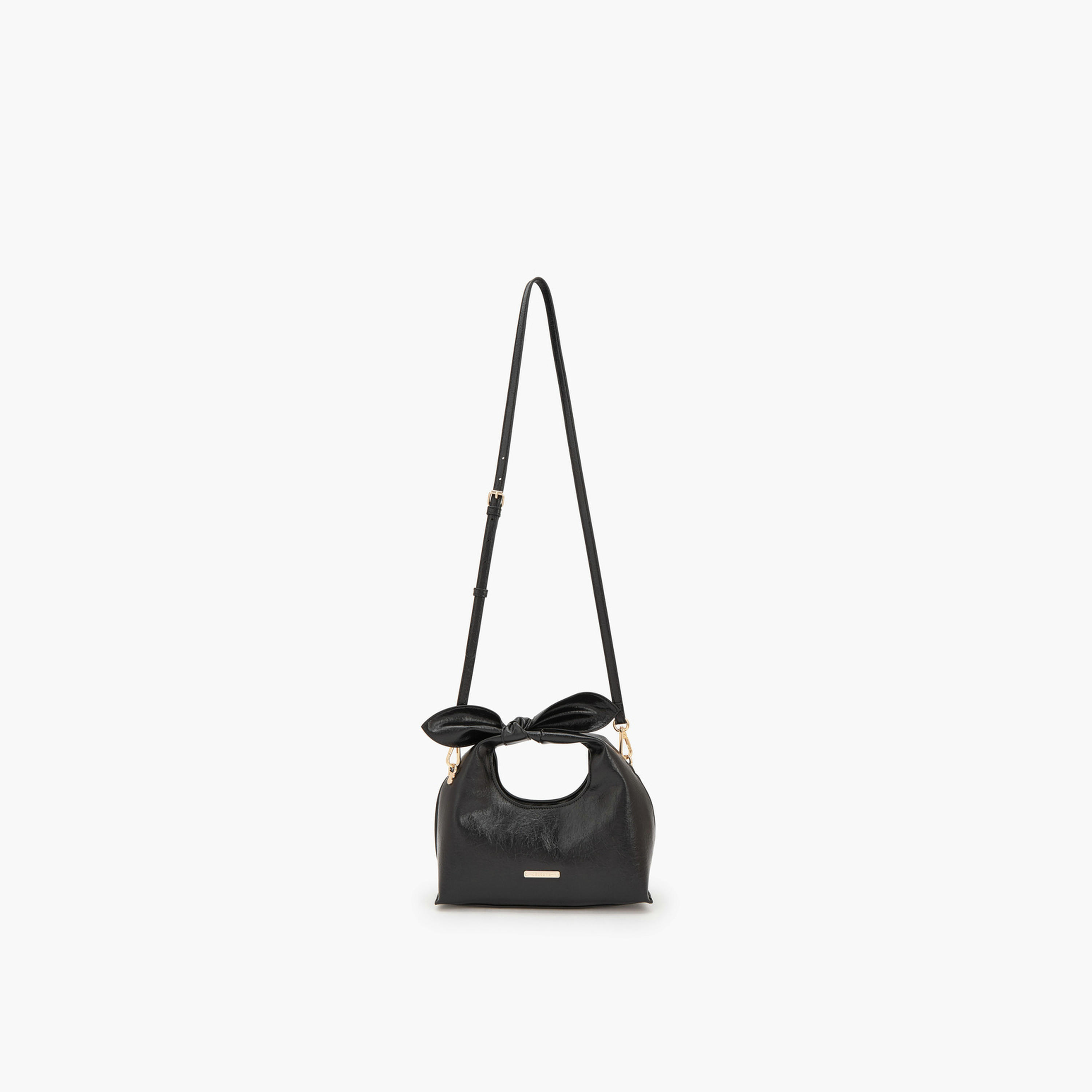 شنطة كروسبودي بتفاصيل فيونكة وبحزام قابل للفصل من سيليست-women-bagsandwallets-handbags-image-2