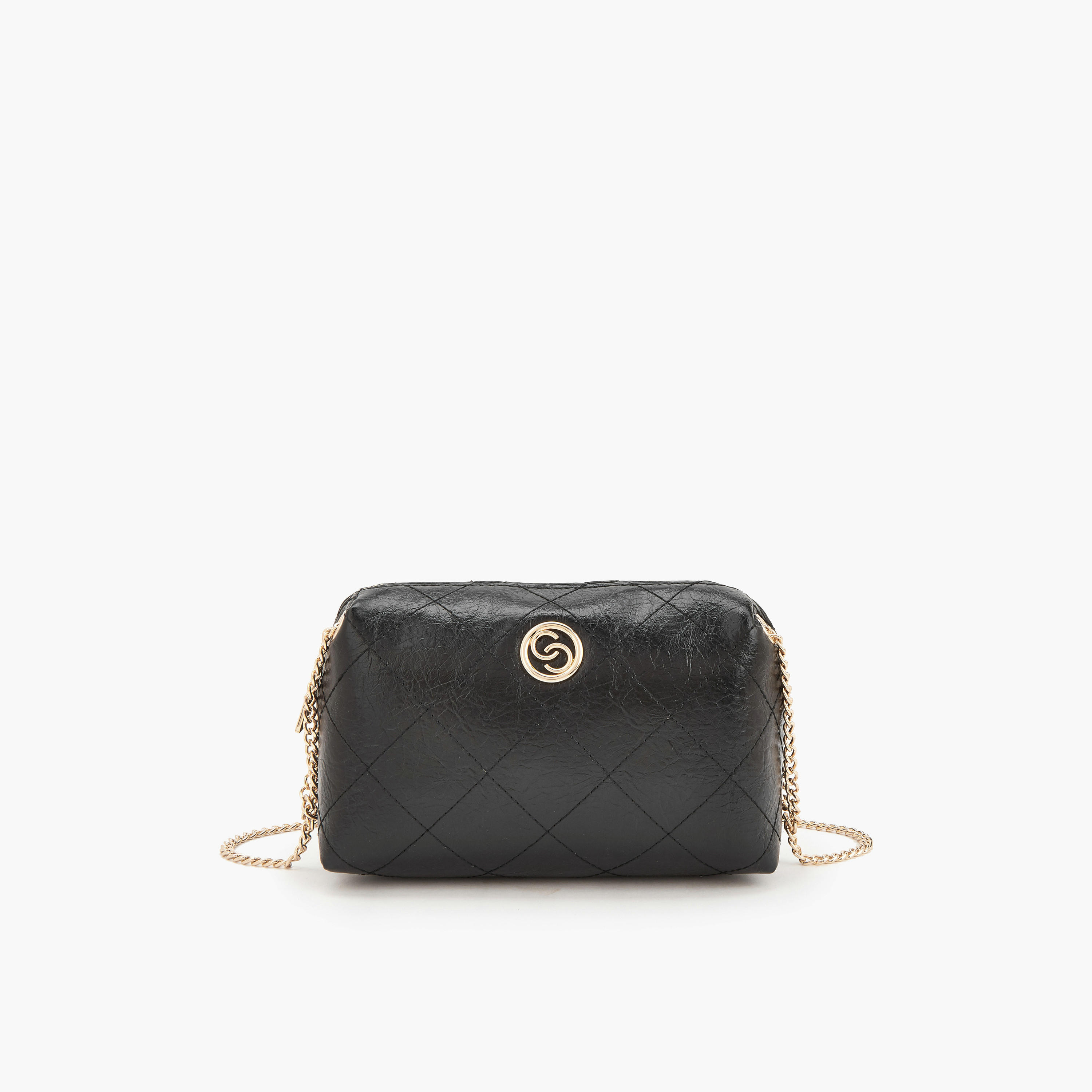 Celeste Quilted Crossbody Bag with Chain Strap-women-bagsandwallets-handbags-image-1