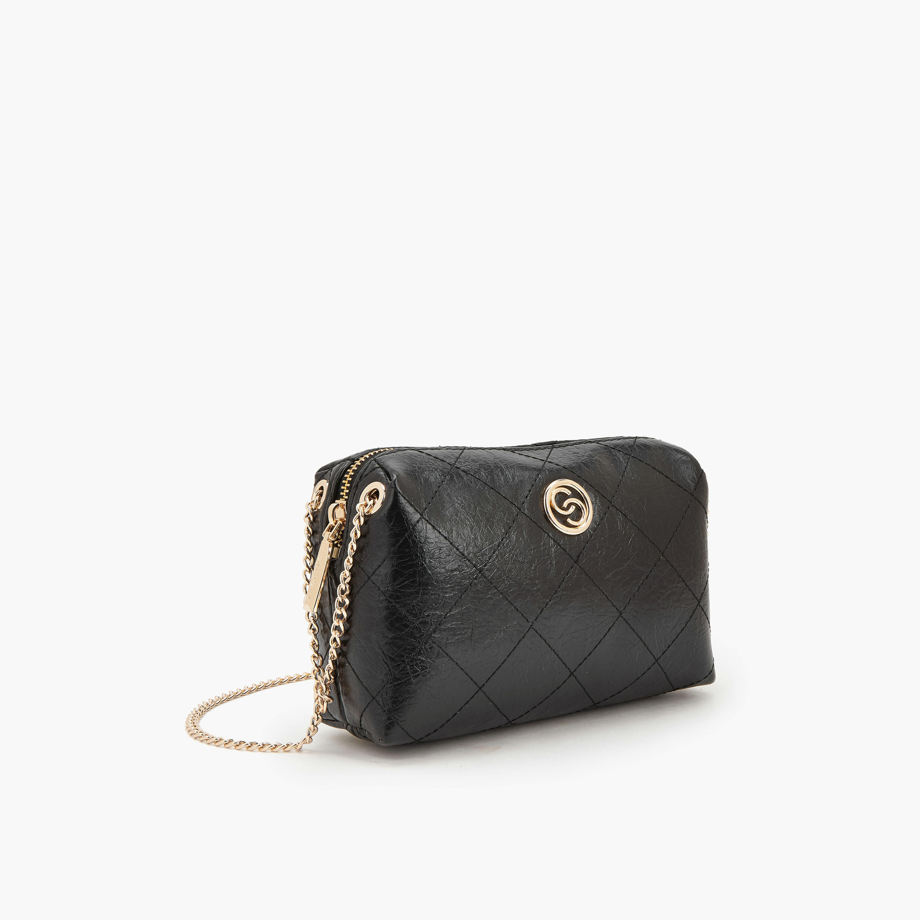 Celeste Quilted Crossbody Bag with Chain Strap-women-bagsandwallets-handbags-image-3