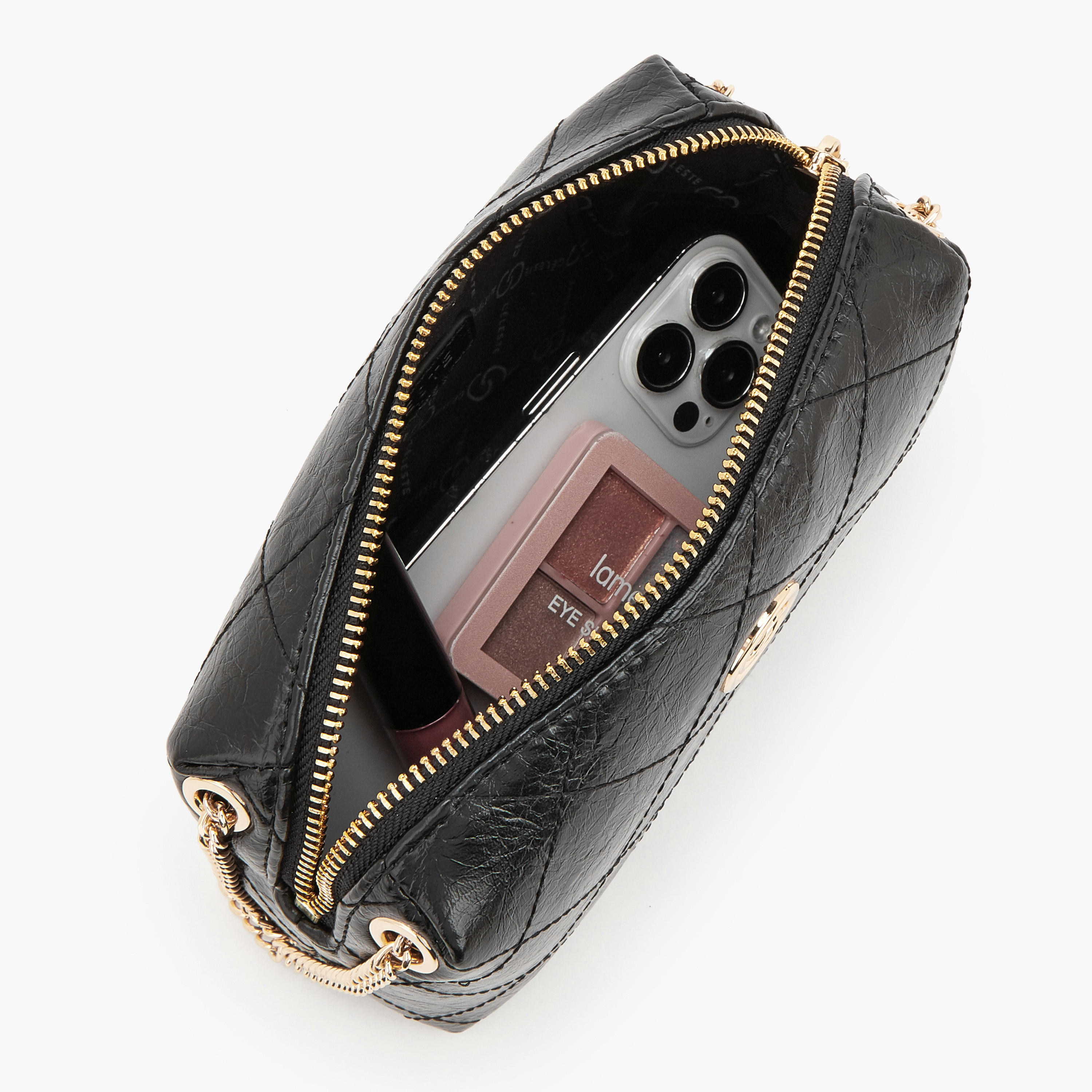 Celeste Quilted Crossbody Bag with Chain Strap-women-bagsandwallets-handbags-image-7