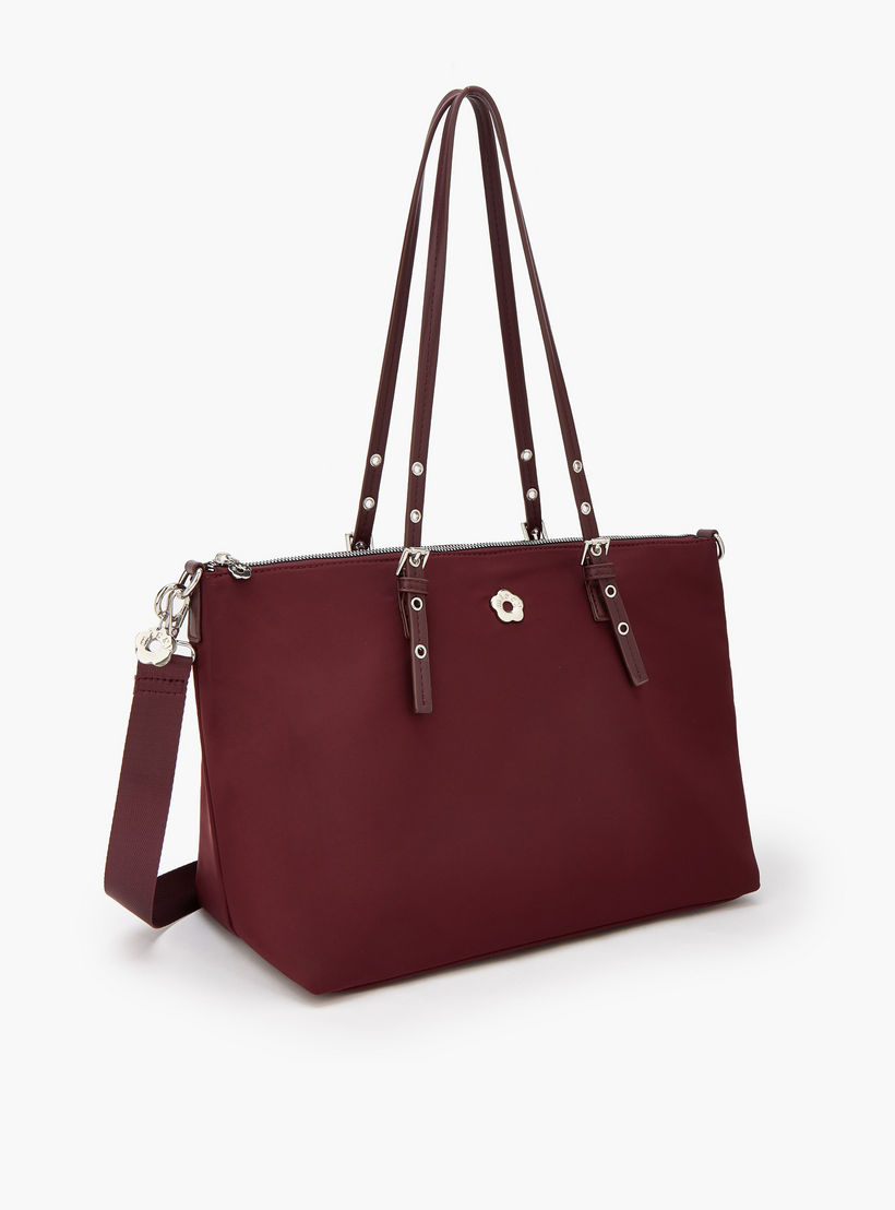 Missy Solid Tote Bag with Zip Closure-women-bagsandwallets-handbags-image-2