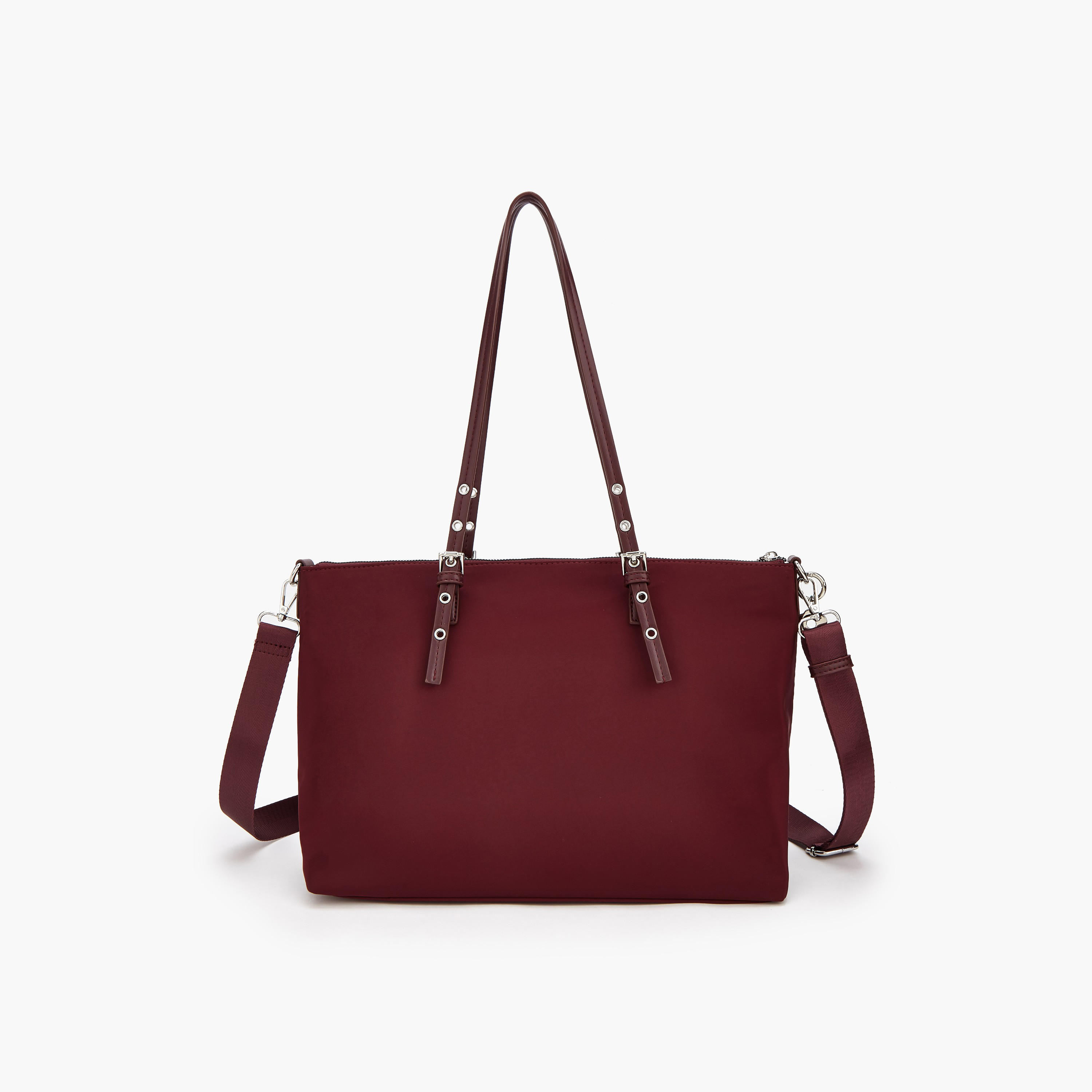 Missy Solid Tote Bag with Zip Closure-women-bagsandwallets-handbags-image-4