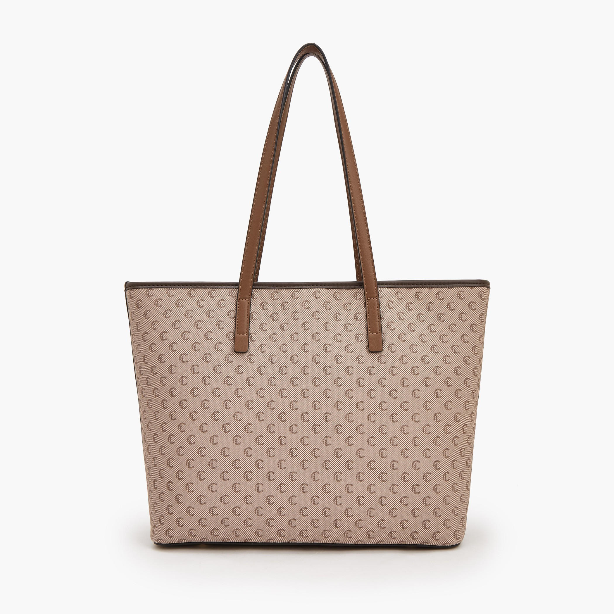 Le Confort Monogram Print Tote Bag with Zip Closure-women-bagsandwallets-handbags-image-2