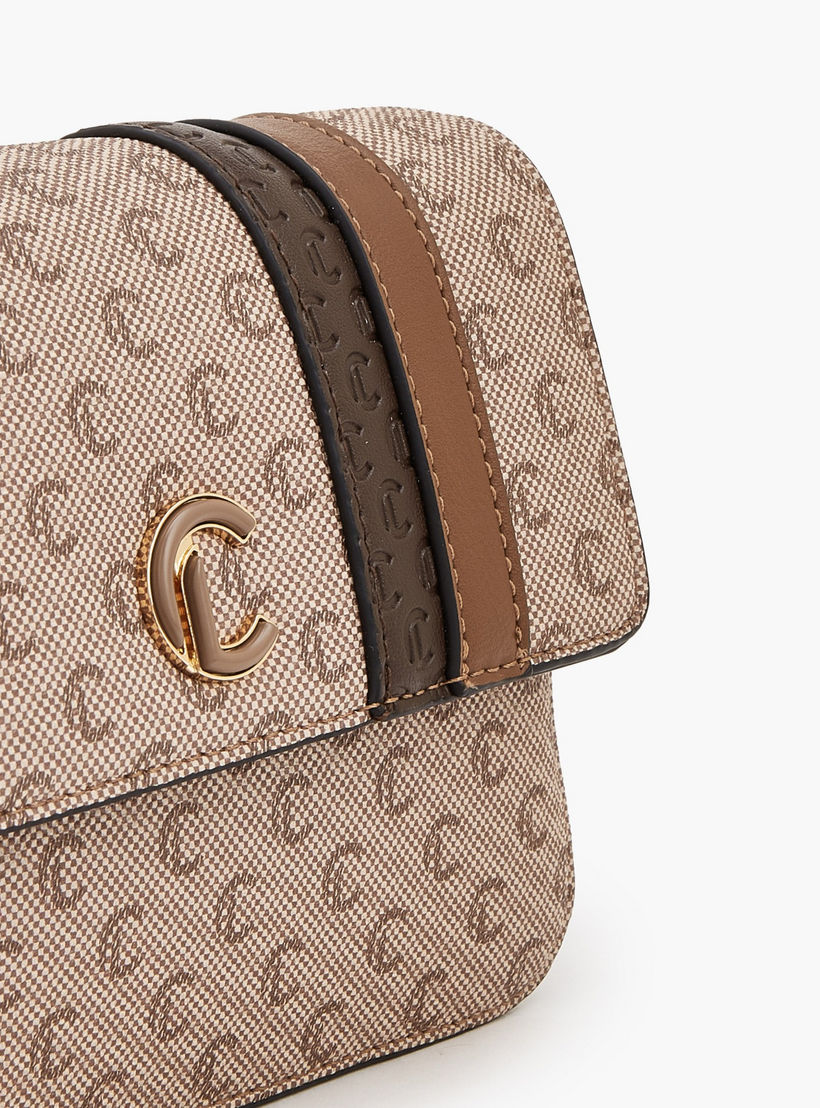 Le Confort Monogram Print Crossbody Bag with Magnetic Closure-women-bagsandwallets-handbags-image-4