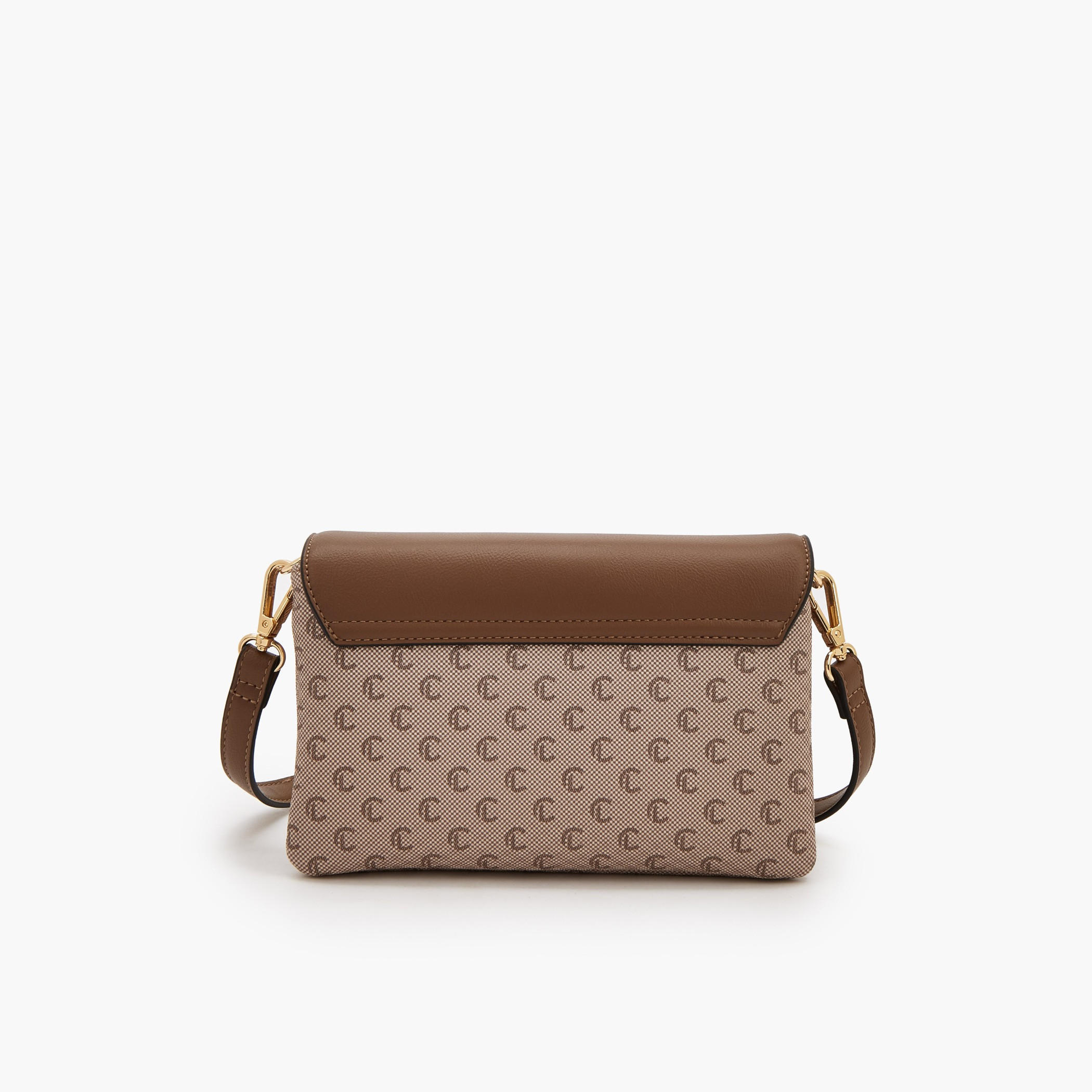 شنطة كروس بودي بطبعات مونوجرام بزر إغلاق من لو كونفورت-women-bagsandwallets-handbags-image-5