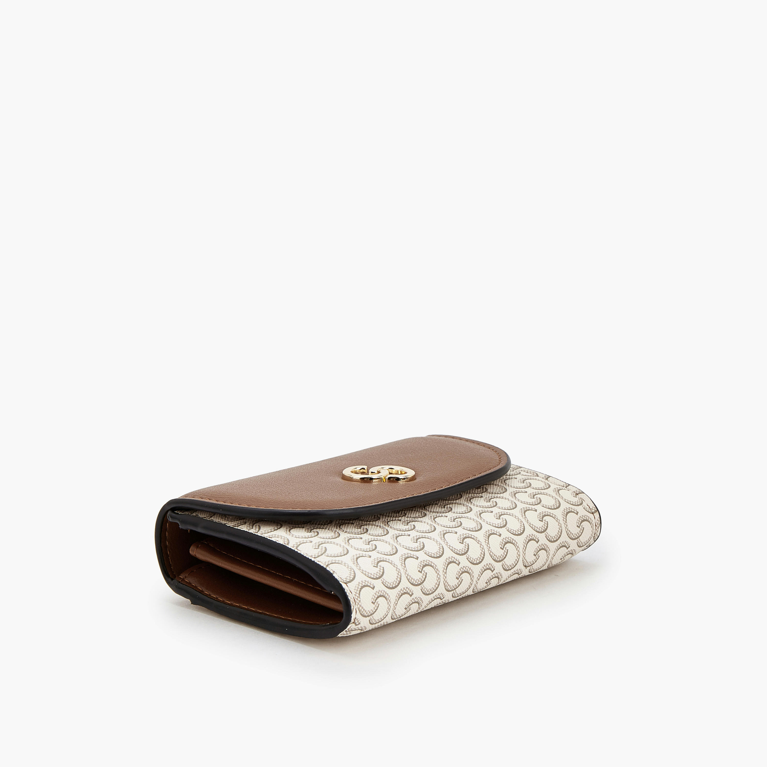 Celeste Monogram Print Wallet with Magnetic Snap Closure-women-bagsandwallets-wallets-image-4
