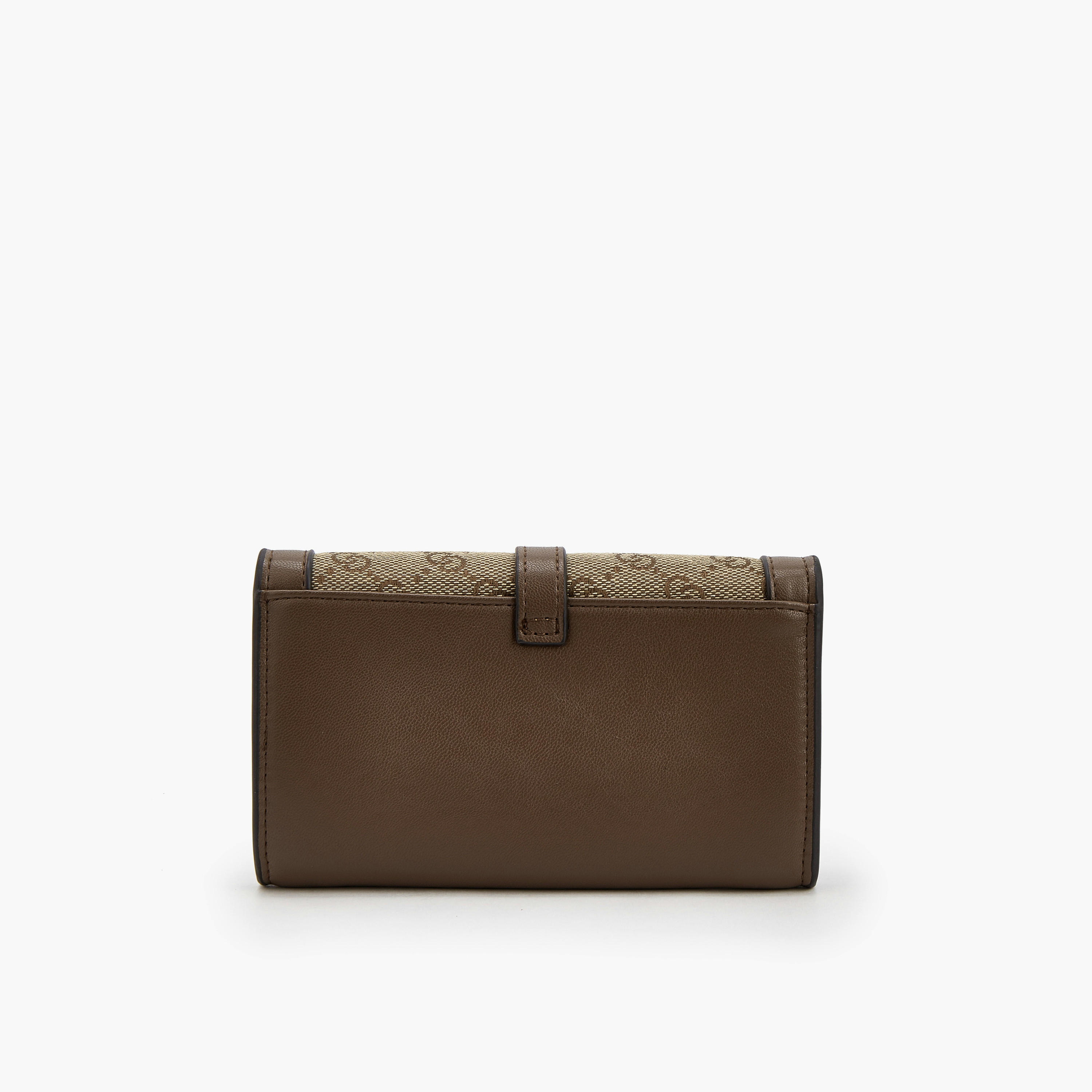 Celeste Monogram Textured Wallet with Flap Closure-women-bagsandwallets-wallets-image-2