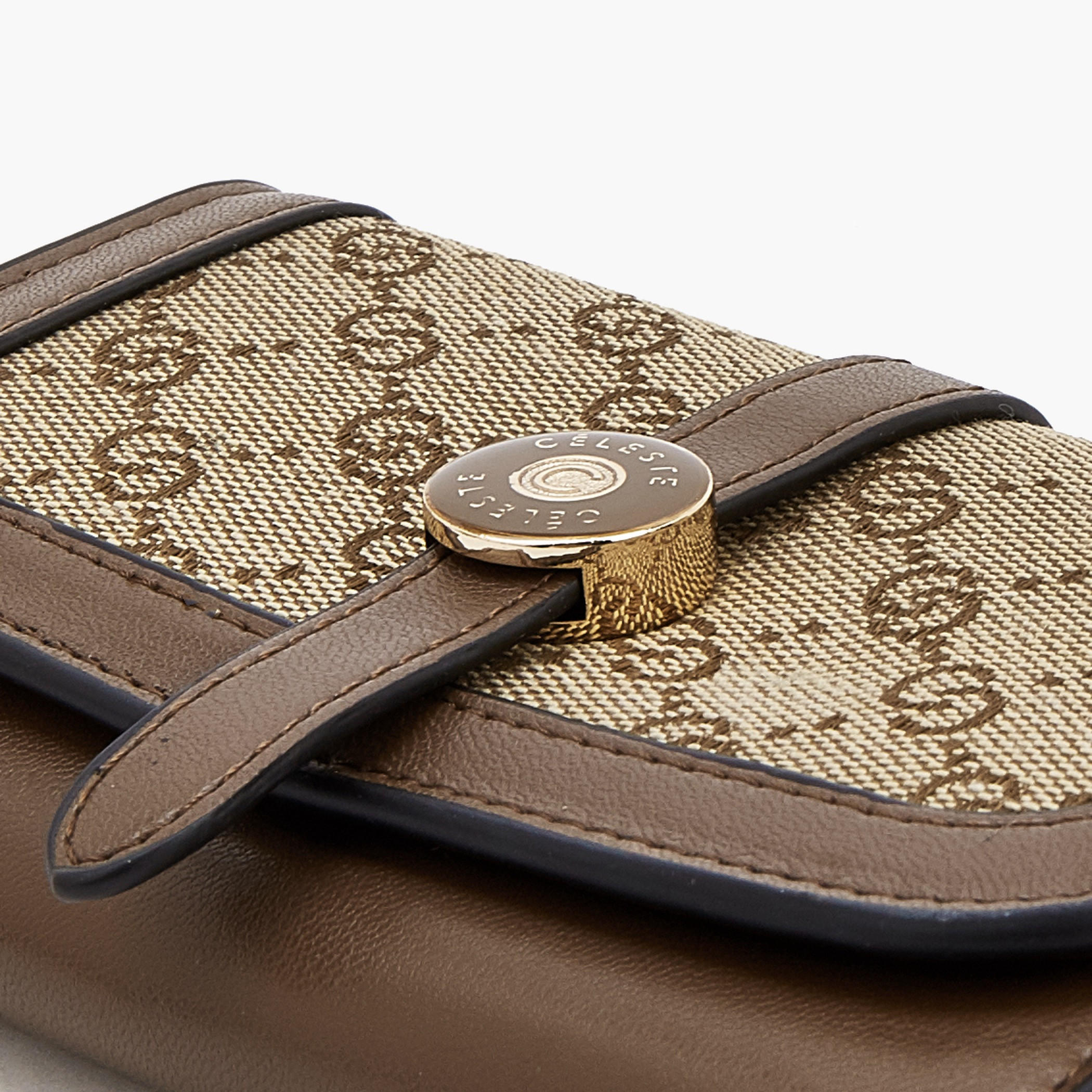 Celeste Monogram Textured Wallet with Flap Closure-women-bagsandwallets-wallets-image-5