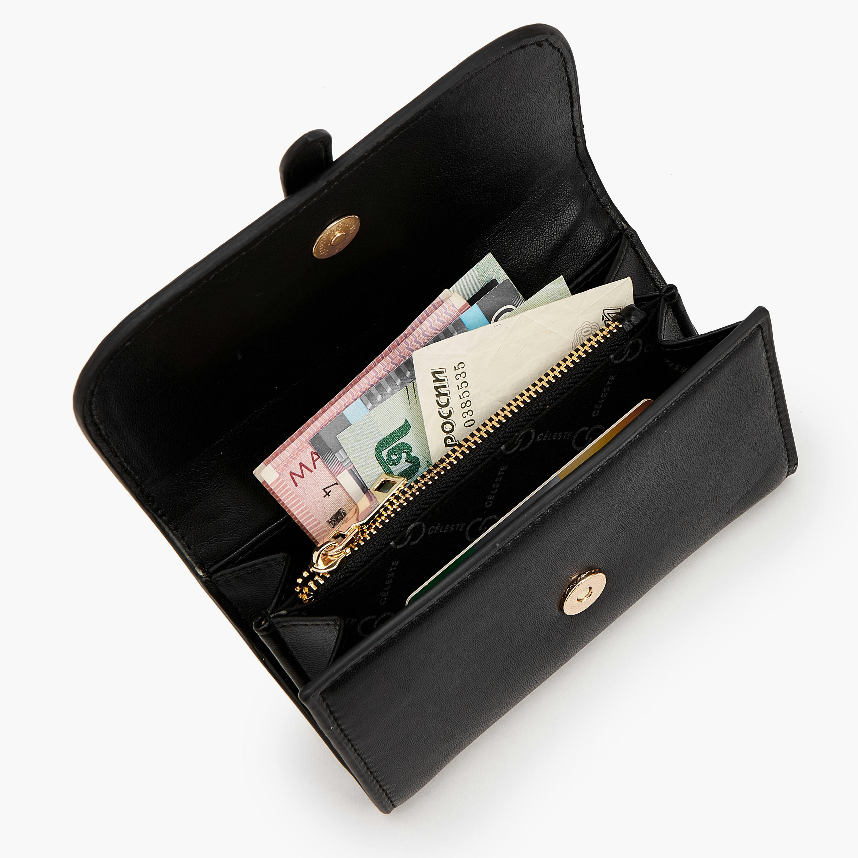 محفظة بملمس بارز مع إغلاق بغطاء مغناطيسي من سيليست-women-bagsandwallets-wallets-image-7