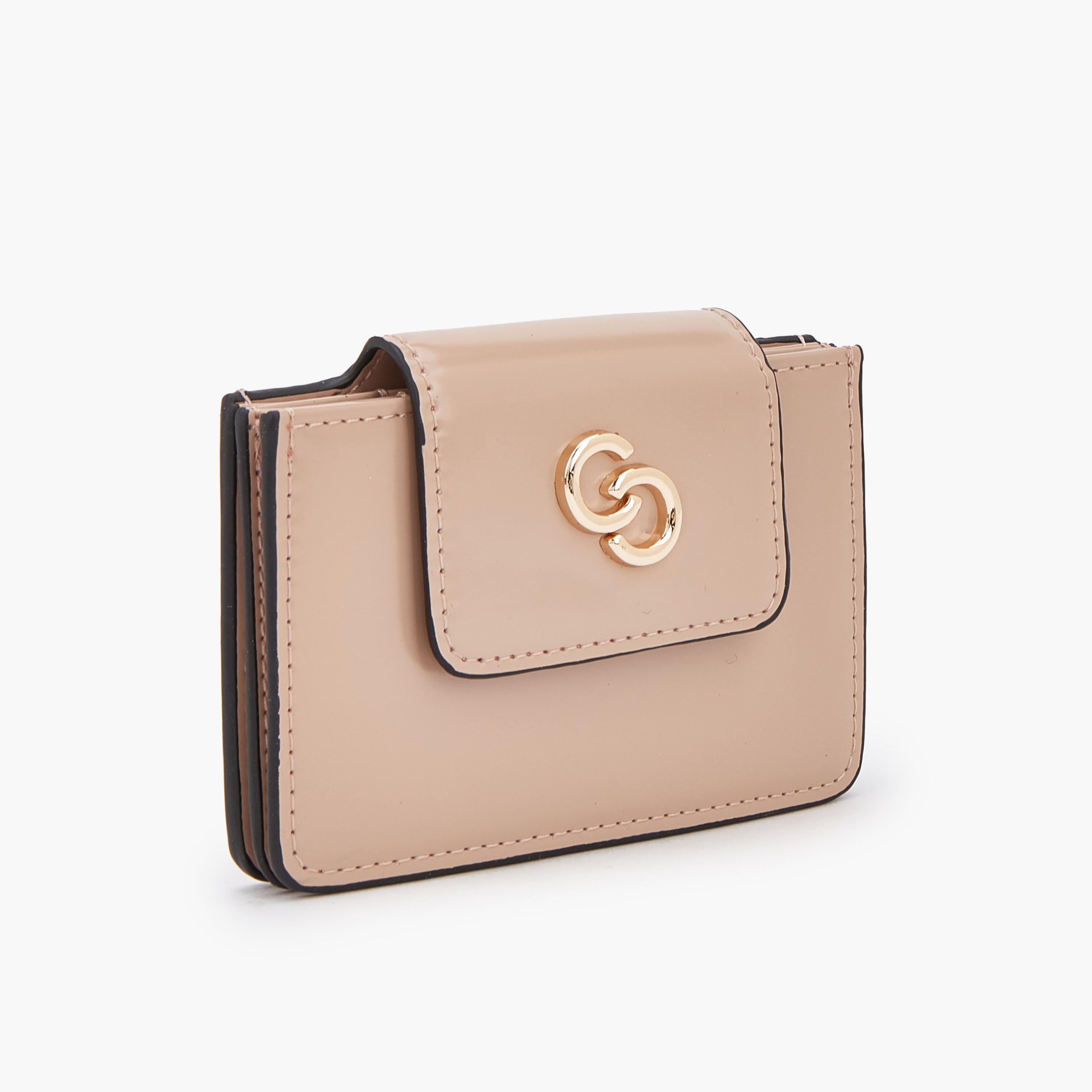 محفظة بطاقات سادة بزر إغلاق من سيليست-women-bagsandwallets-wallets-image-2
