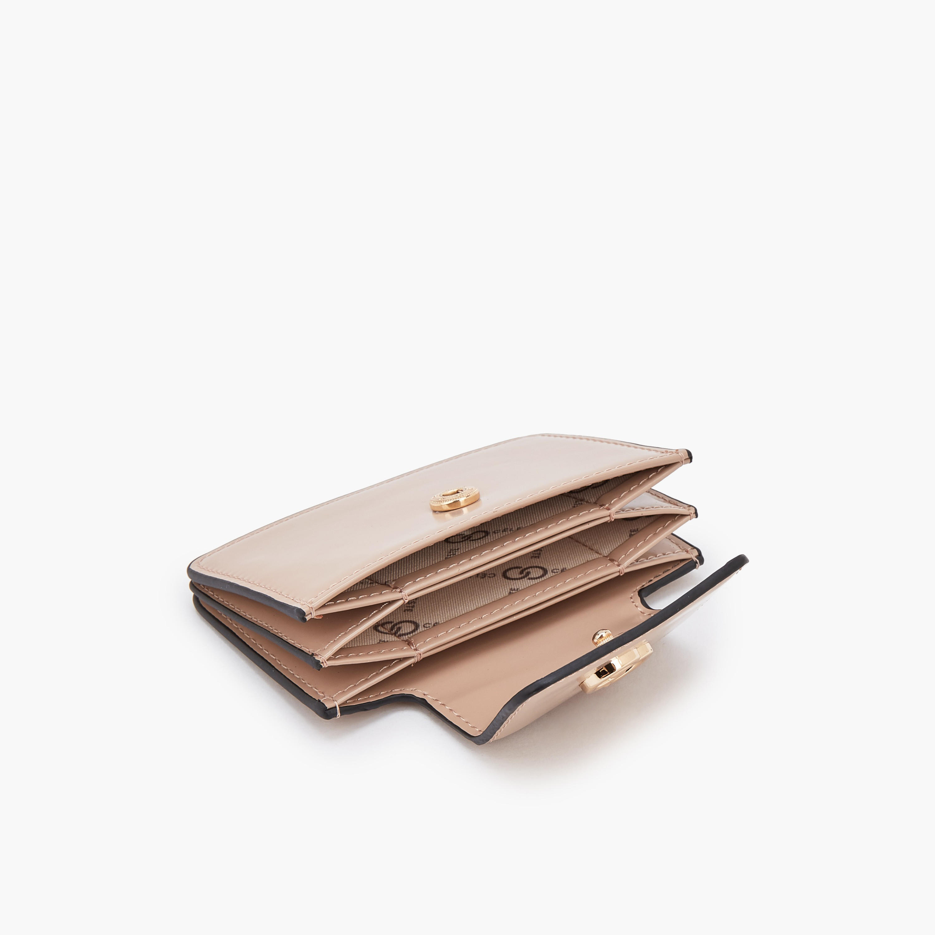 محفظة بطاقات سادة بزر إغلاق من سيليست-women-bagsandwallets-wallets-image-6