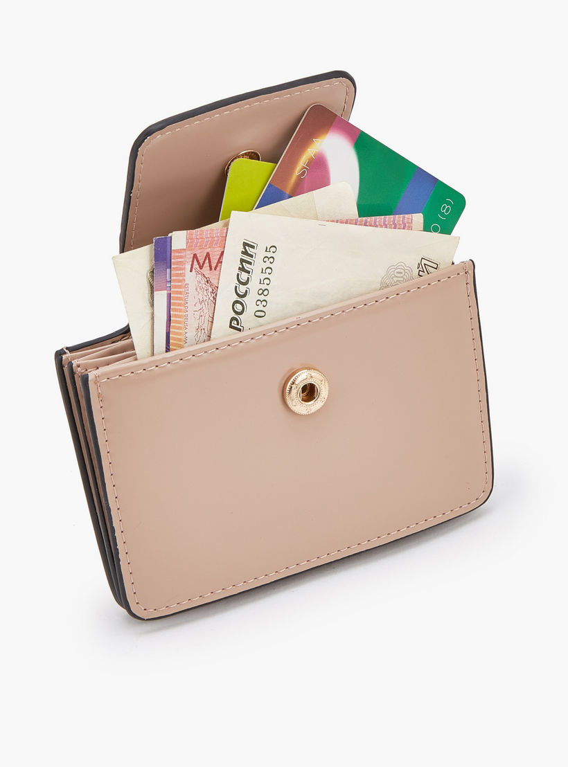 محفظة بطاقات سادة بزر إغلاق من سيليست-women-bagsandwallets-wallets-image-7