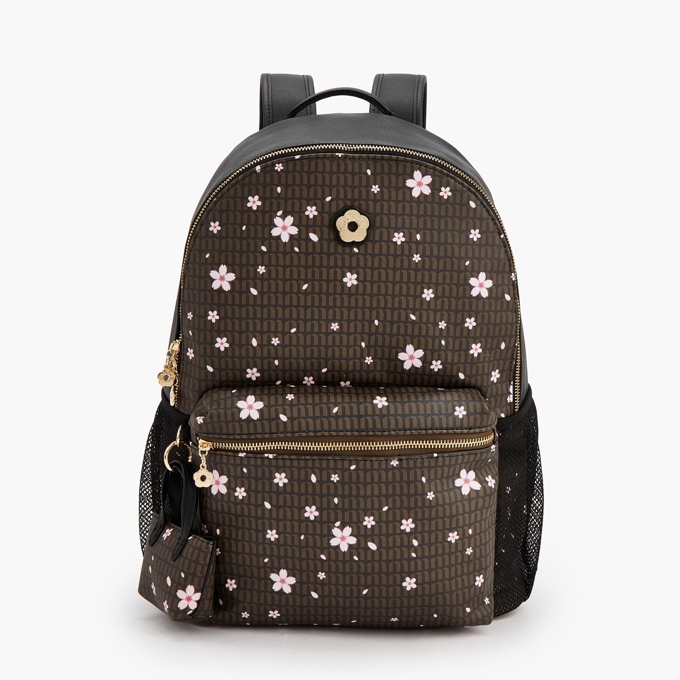 شنطة ظهر بطبعات زهرية وأحزمة كتف قابلة للتعديل من ميسي-women-bagsandwallets-backpacks-image-1