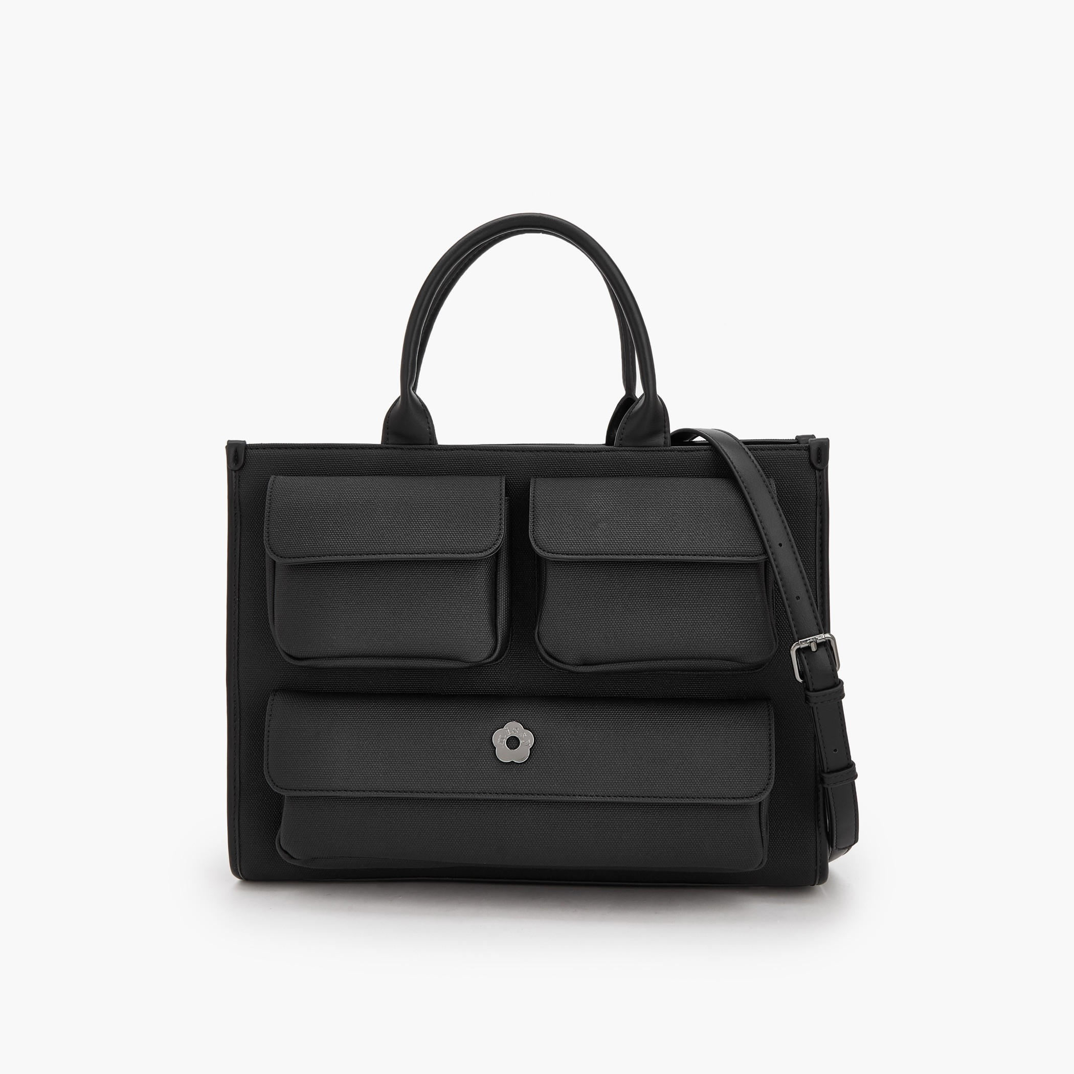 Missy Solid Tote Bag with Zip Closure-women-bagsandwallets-handbags-image-1