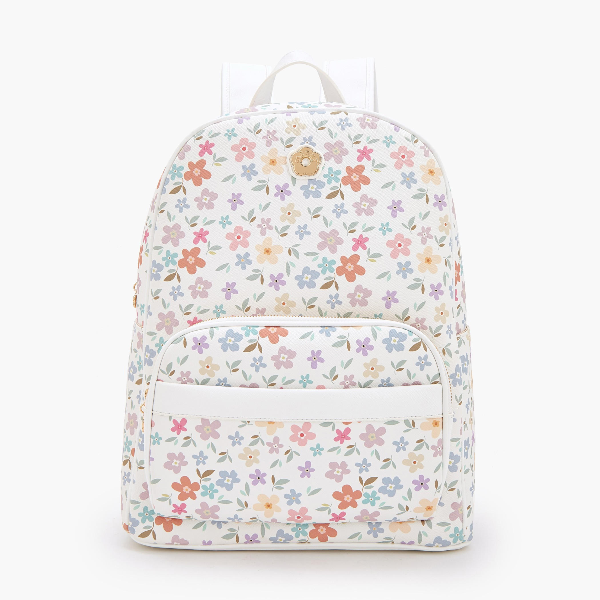 شنطة ظهر بأحزمة كتف مبطنة وطبعات زهرية من ميسي-women-bagsandwallets-backpacks-image-1