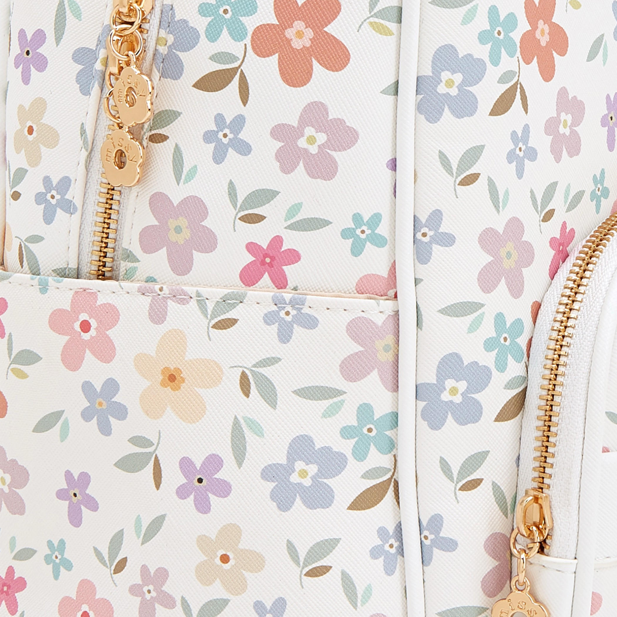 شنطة ظهر بأحزمة كتف مبطنة وطبعات زهرية من ميسي-women-bagsandwallets-backpacks-image-3