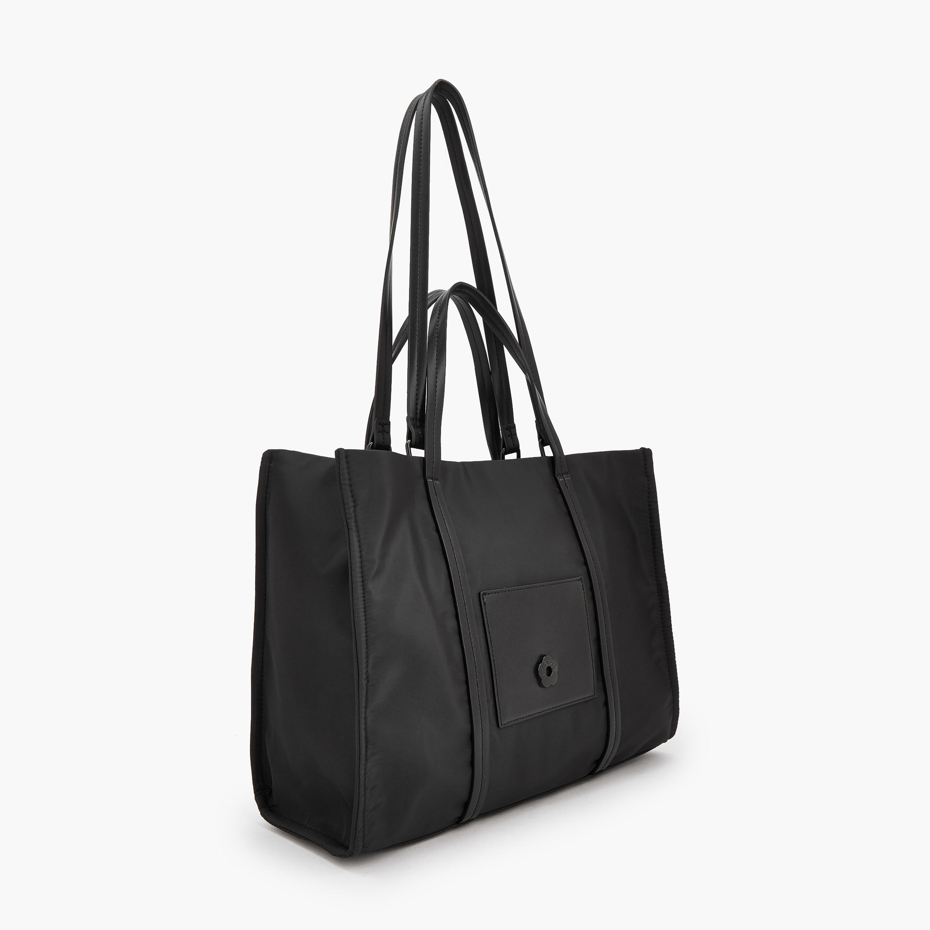 Missy Solid Tote Bag with Front Utility Pocket-women-bagsandwallets-handbags-image-2