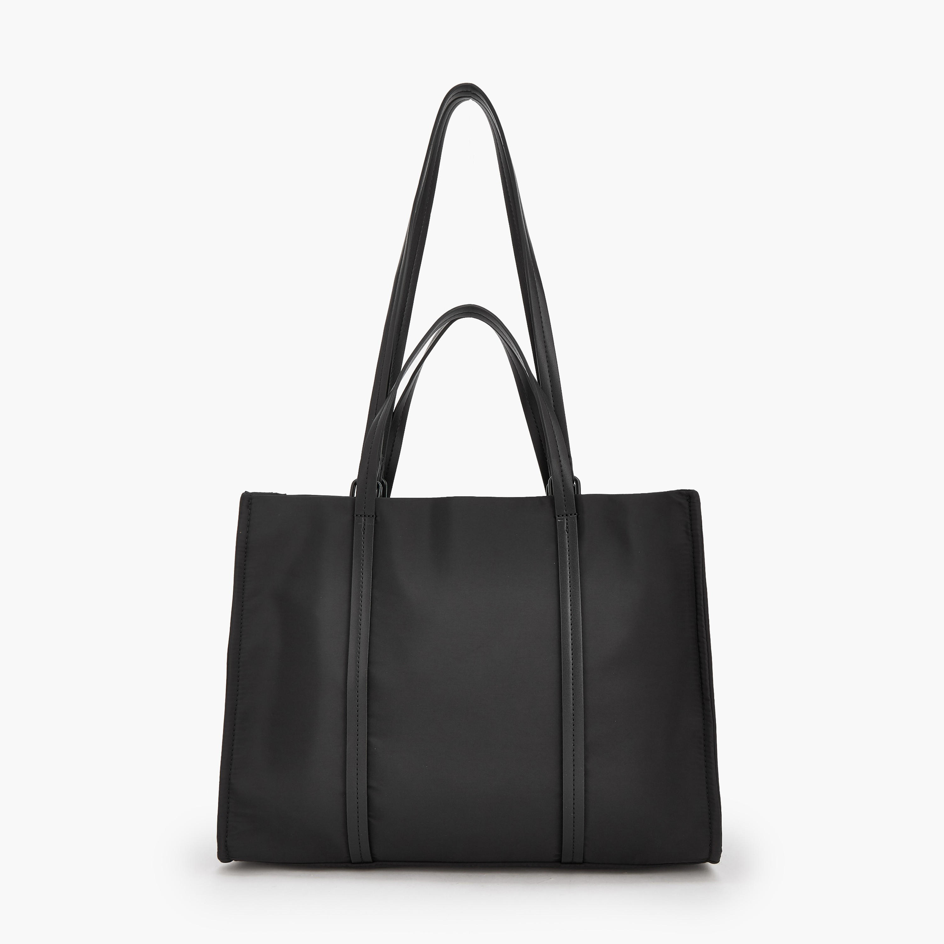 Missy Solid Tote Bag with Front Utility Pocket-women-bagsandwallets-handbags-image-4