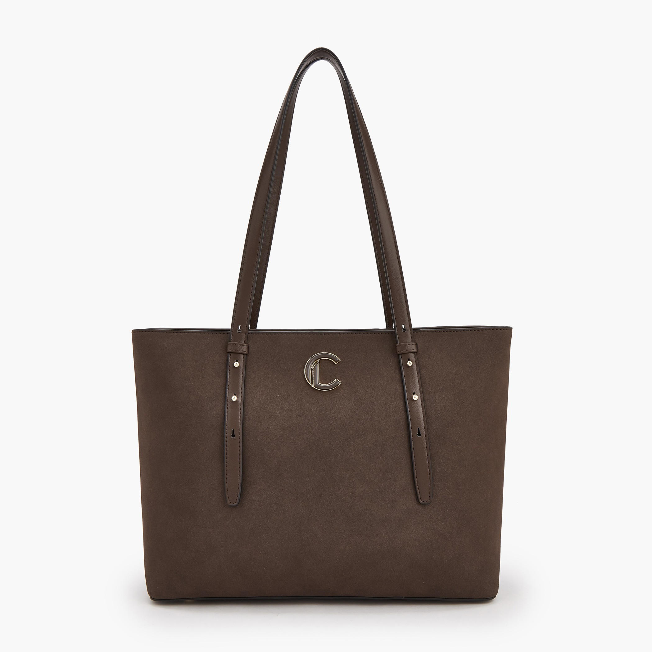 Le Confort Solid Tote Bag with Zip Closure-women-bagsandwallets-handbags-image-1