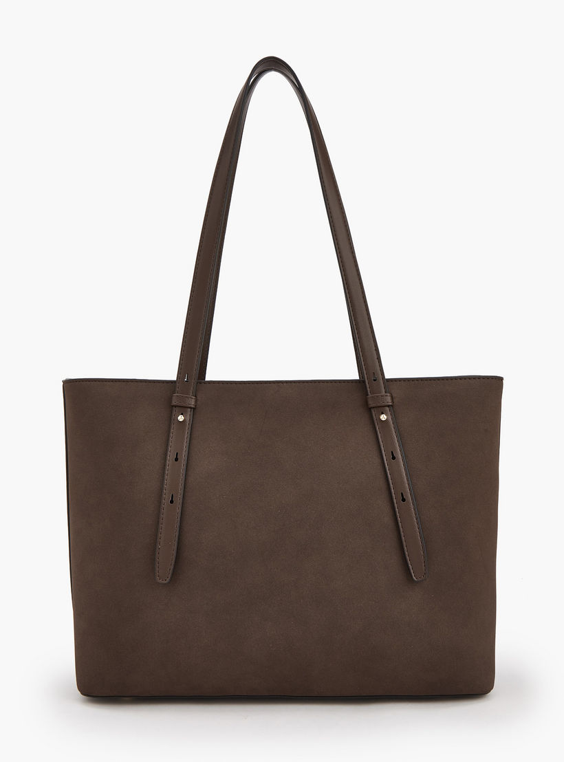 Le Confort Solid Tote Bag with Zip Closure-women-bagsandwallets-handbags-image-2