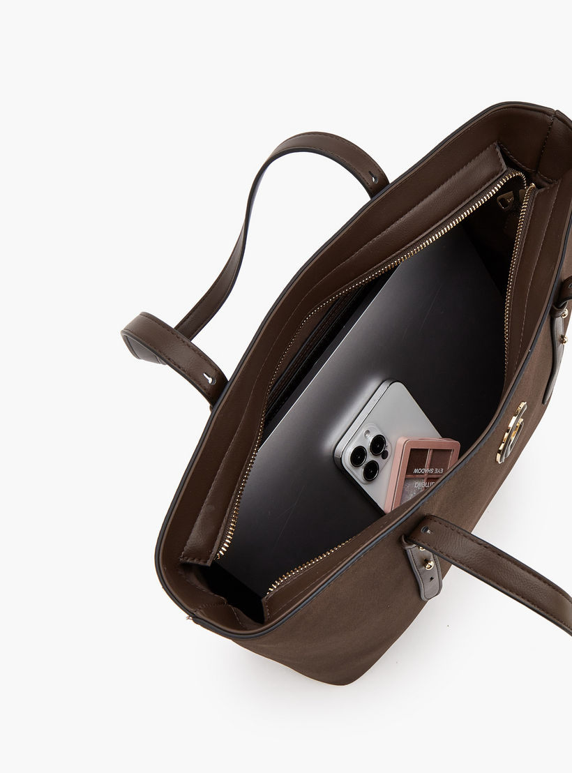 Le Confort Solid Tote Bag with Zip Closure-women-bagsandwallets-handbags-image-7