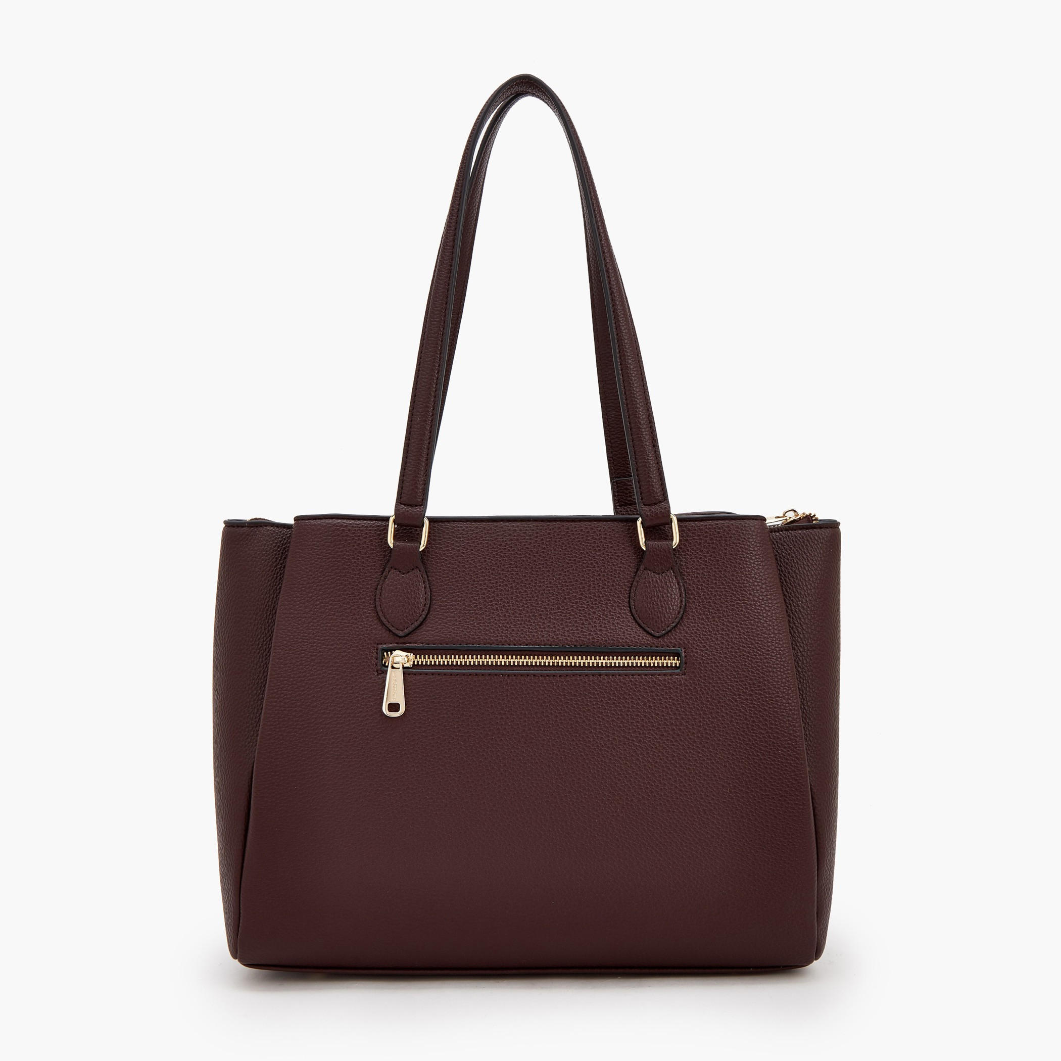 Le Confort Solid Tote Bag with Detachable Strap and Zip Closure-women-bagsandwallets-handbags-image-5