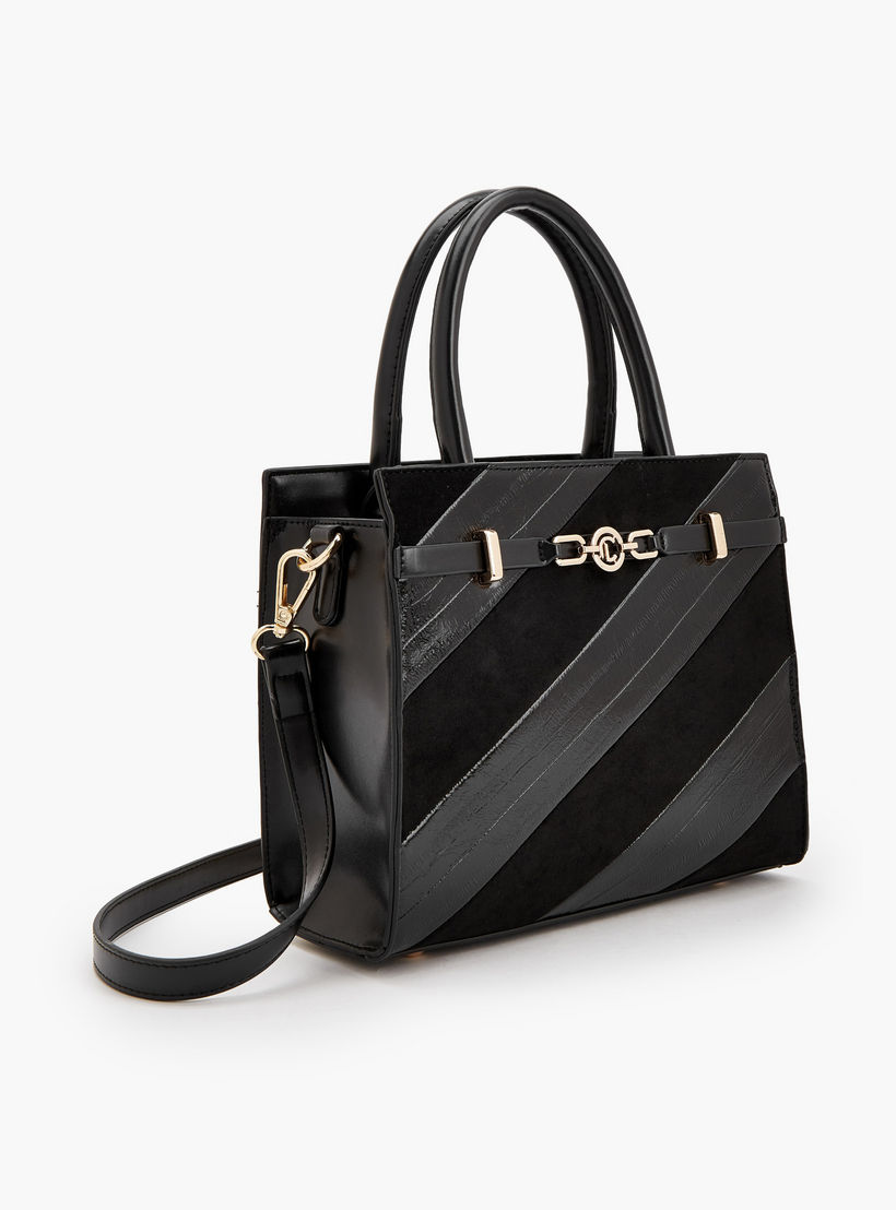Le Confort Striped Tote Bag with Detachable Strap-women-bagsandwallets-handbags-image-3