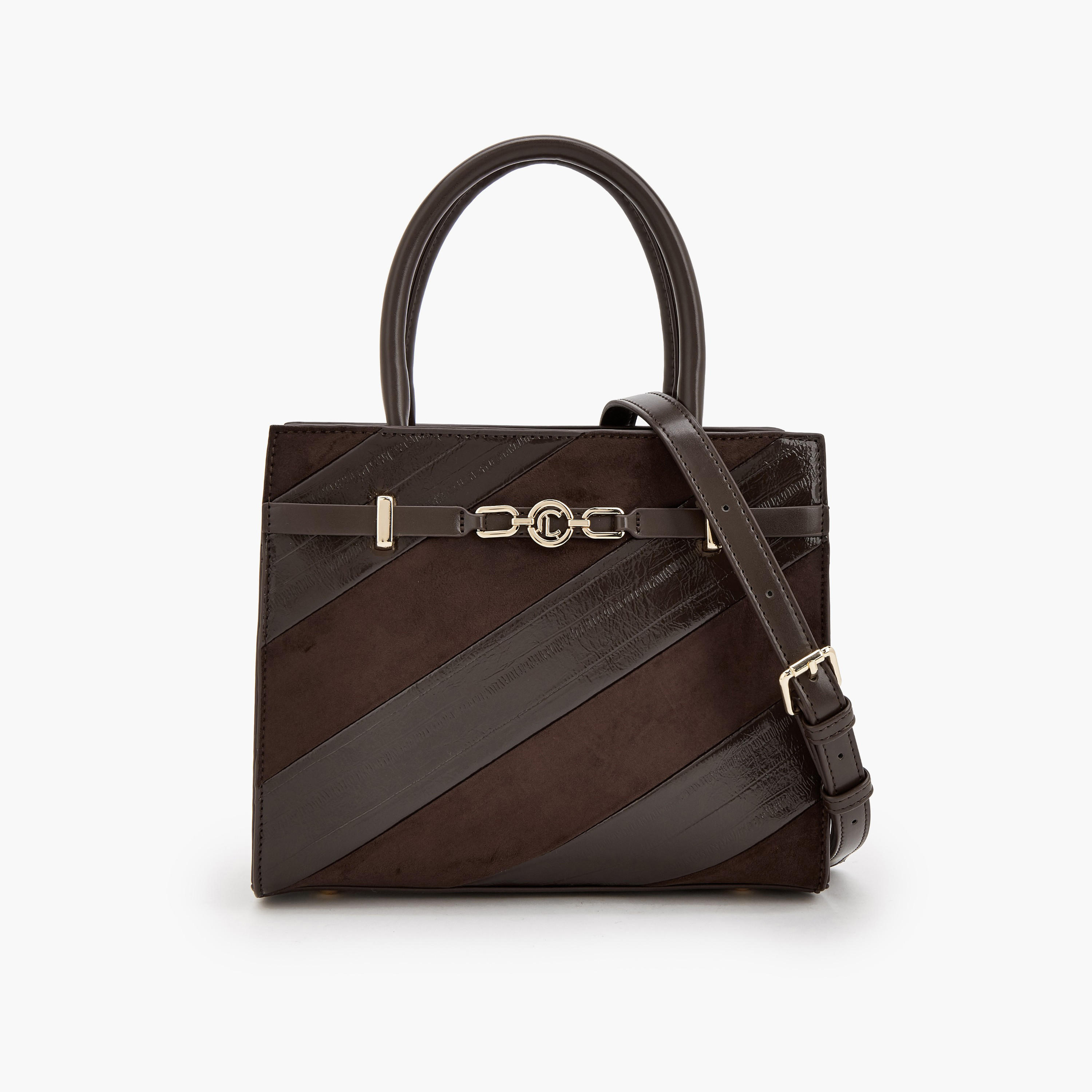 Le Confort Striped Tote Bag with Detachable Strap-women-bagsandwallets-handbags-image-1