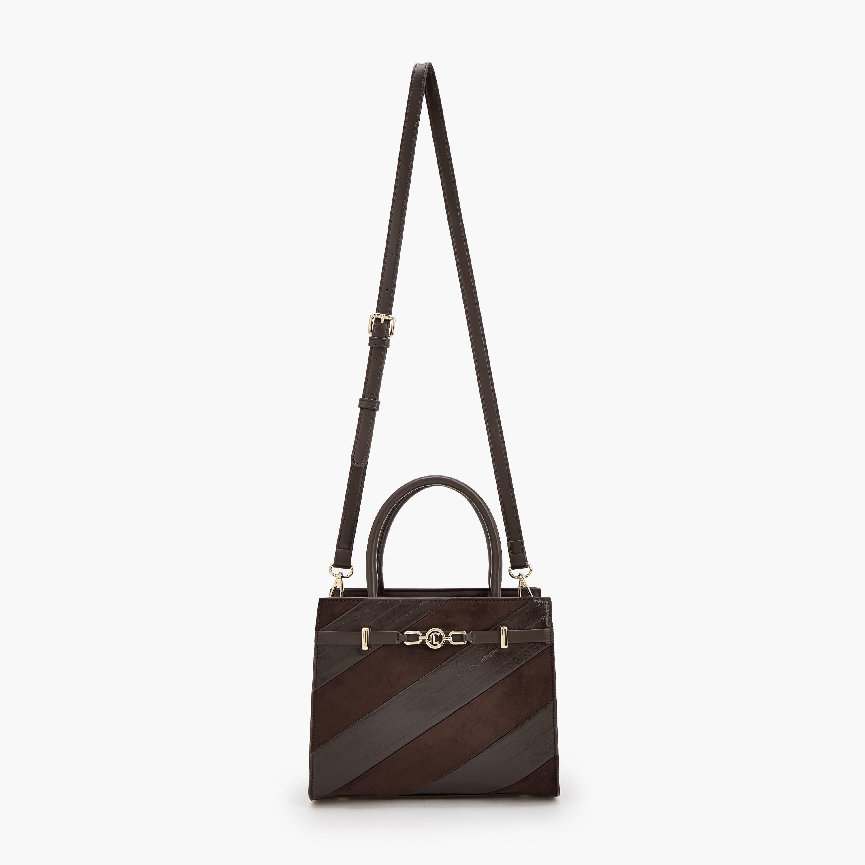 Le Confort Striped Tote Bag with Detachable Strap-women-bagsandwallets-handbags-image-2