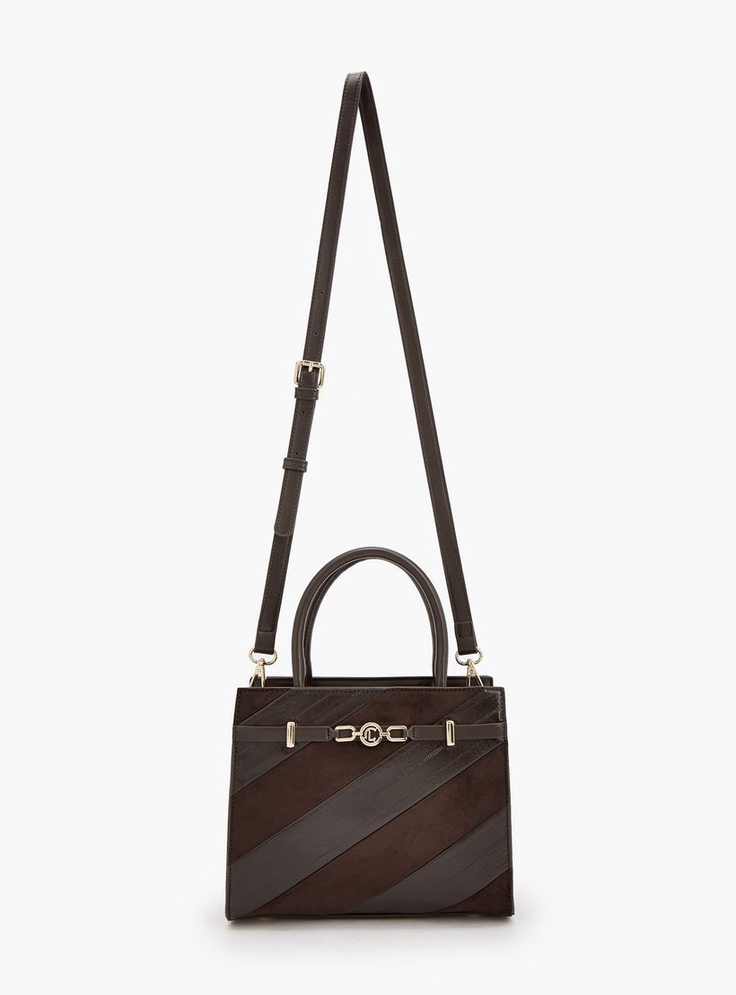 Le Confort Striped Tote Bag with Detachable Strap-women-bagsandwallets-handbags-image-2
